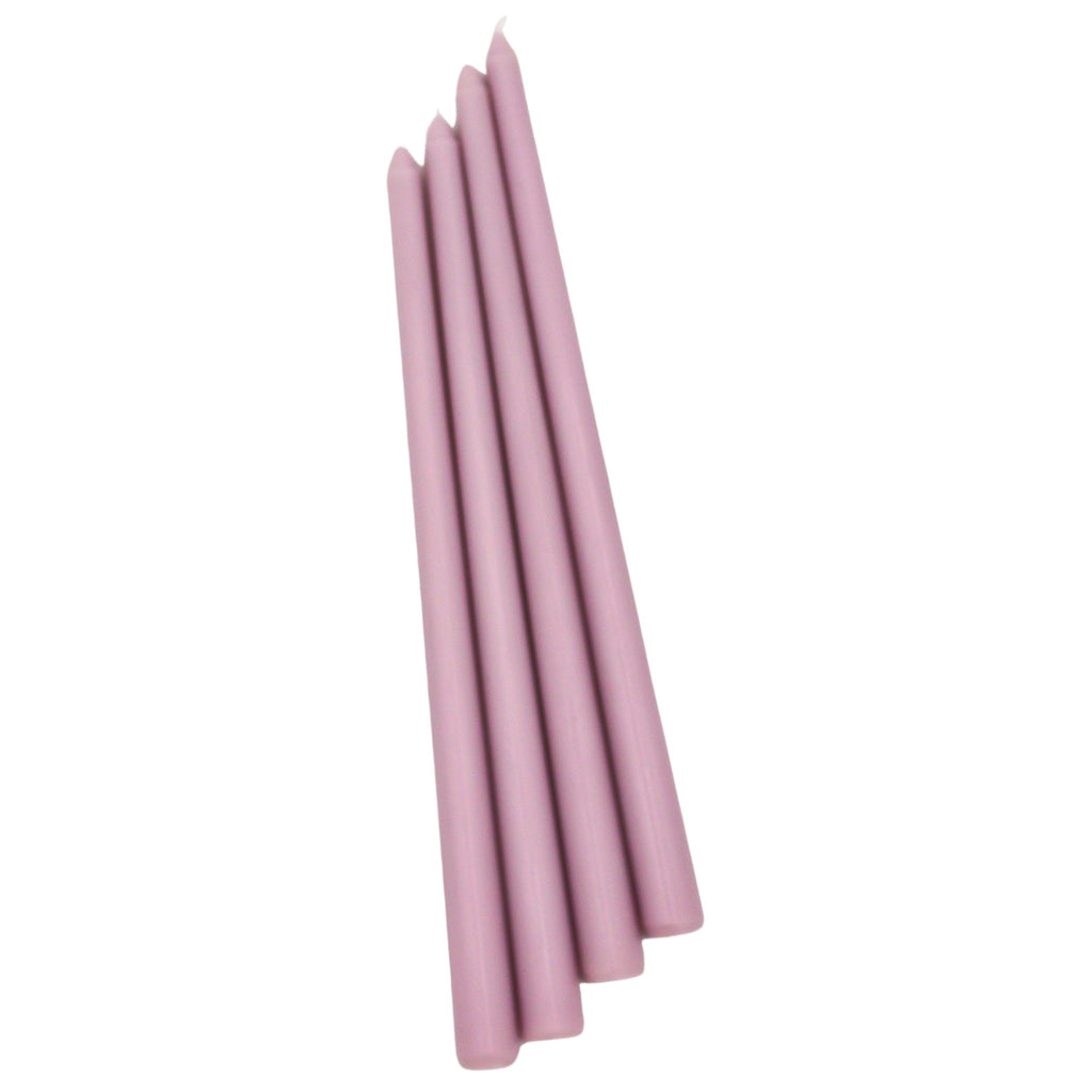 Extra Tall Lilac Hush Taper Candle,  1 Case of 48 Packs (4 Candles per Pack)