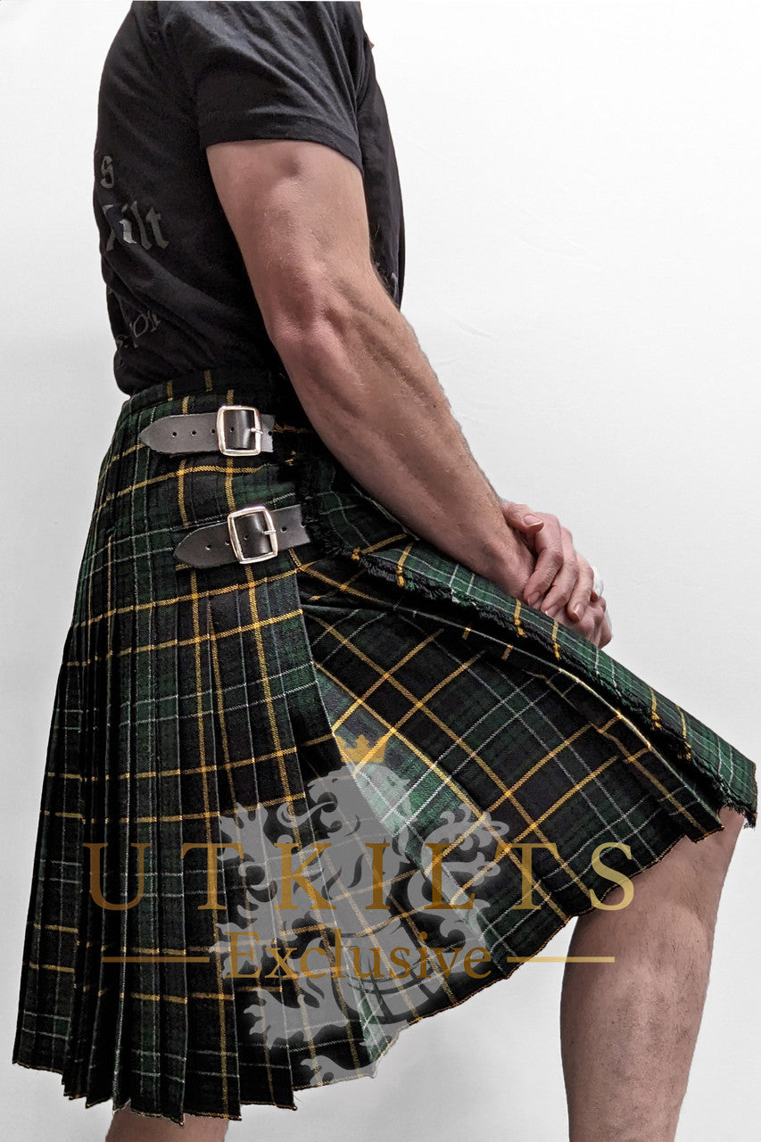 Traditional Kilt – Premium 6–8 Yard Wool, Irish Black