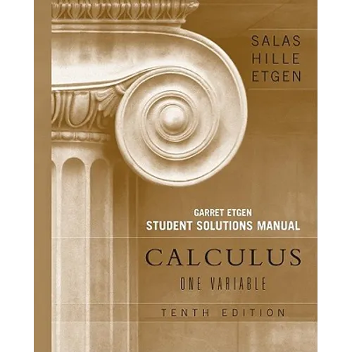 Calculus: One Variable, 10e Chapters 1 - 12 Student Solutions Manual - Paperback