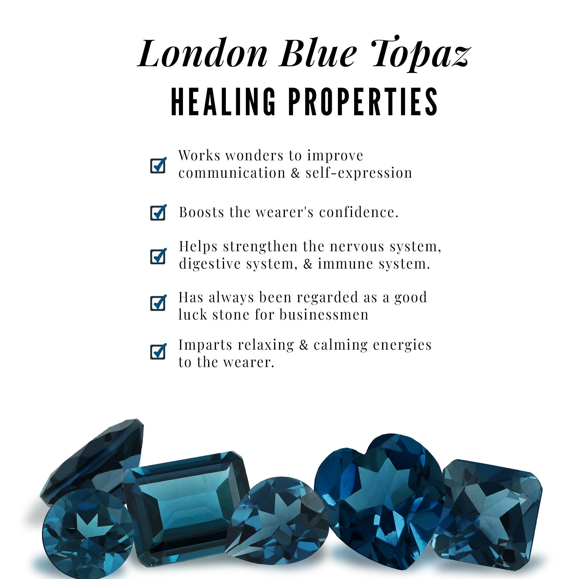 Art Deco Style Blue Topaz Engagement Ring with Moissanites