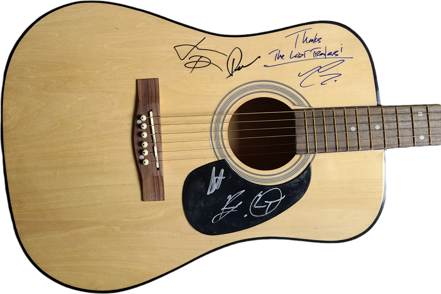 The Lost Trailers Signed Acoustic Guitar UACC AFTAL RACC TS