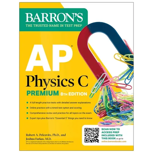 AP Physics C Premium, Eighth Edition: 4 Practice Tests + Comprehensive Review + Online Practice (2026) - Paperback