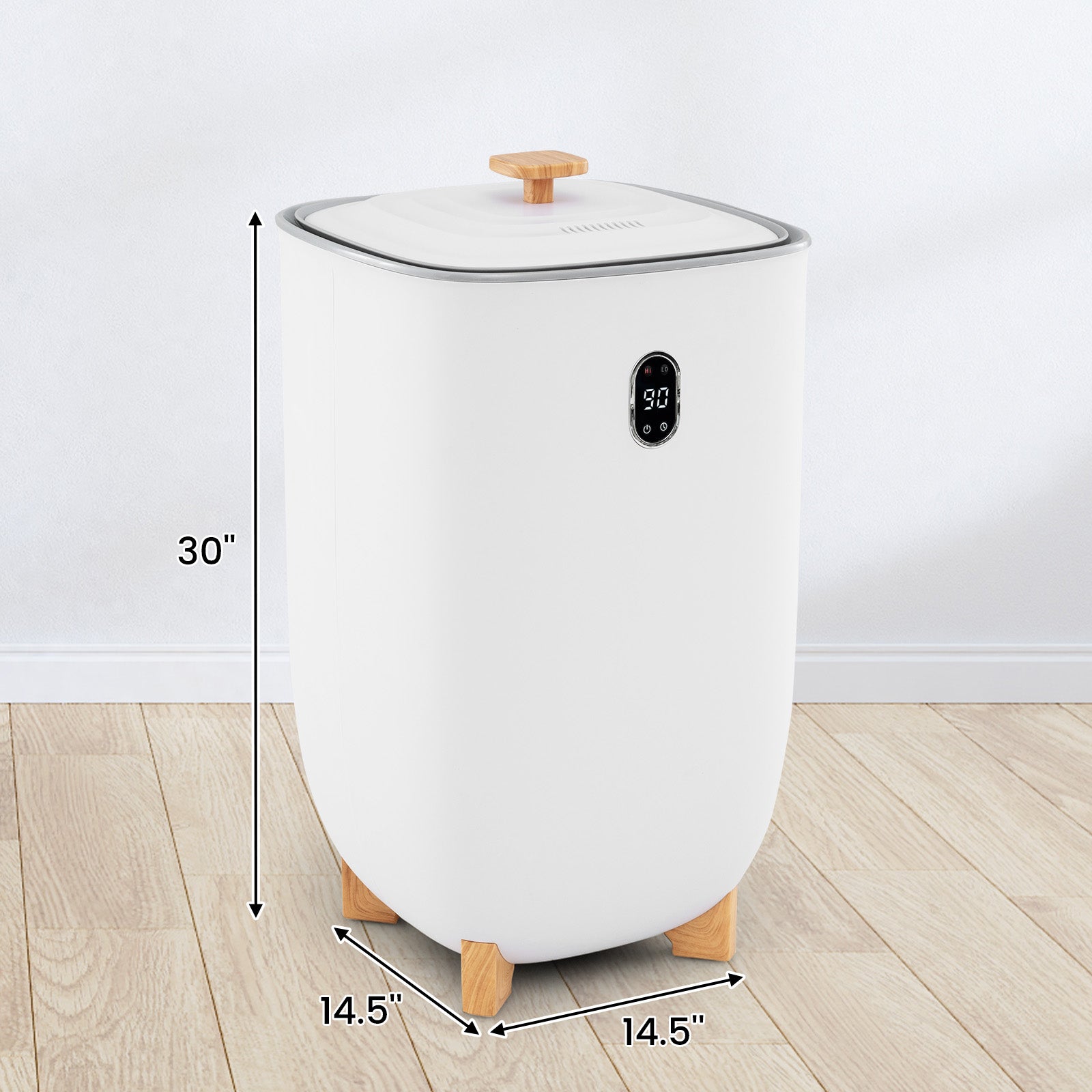 40L Towel Warmer Luxury Hot Towel Bucket with 2 Heating Temperatures-White