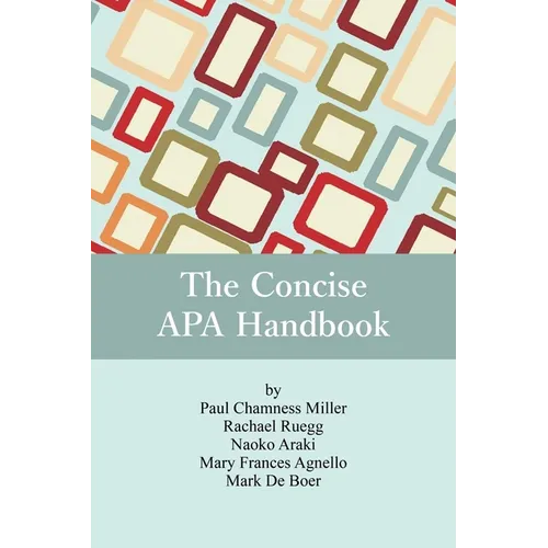 The Concise APA Handbook - Hardcover