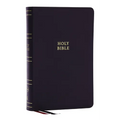 Nkjv, Single-Column Reference Bible, Verse-By-Verse, Black Bonded Leather, Red Letter, Comfort Print - Bonded Leather