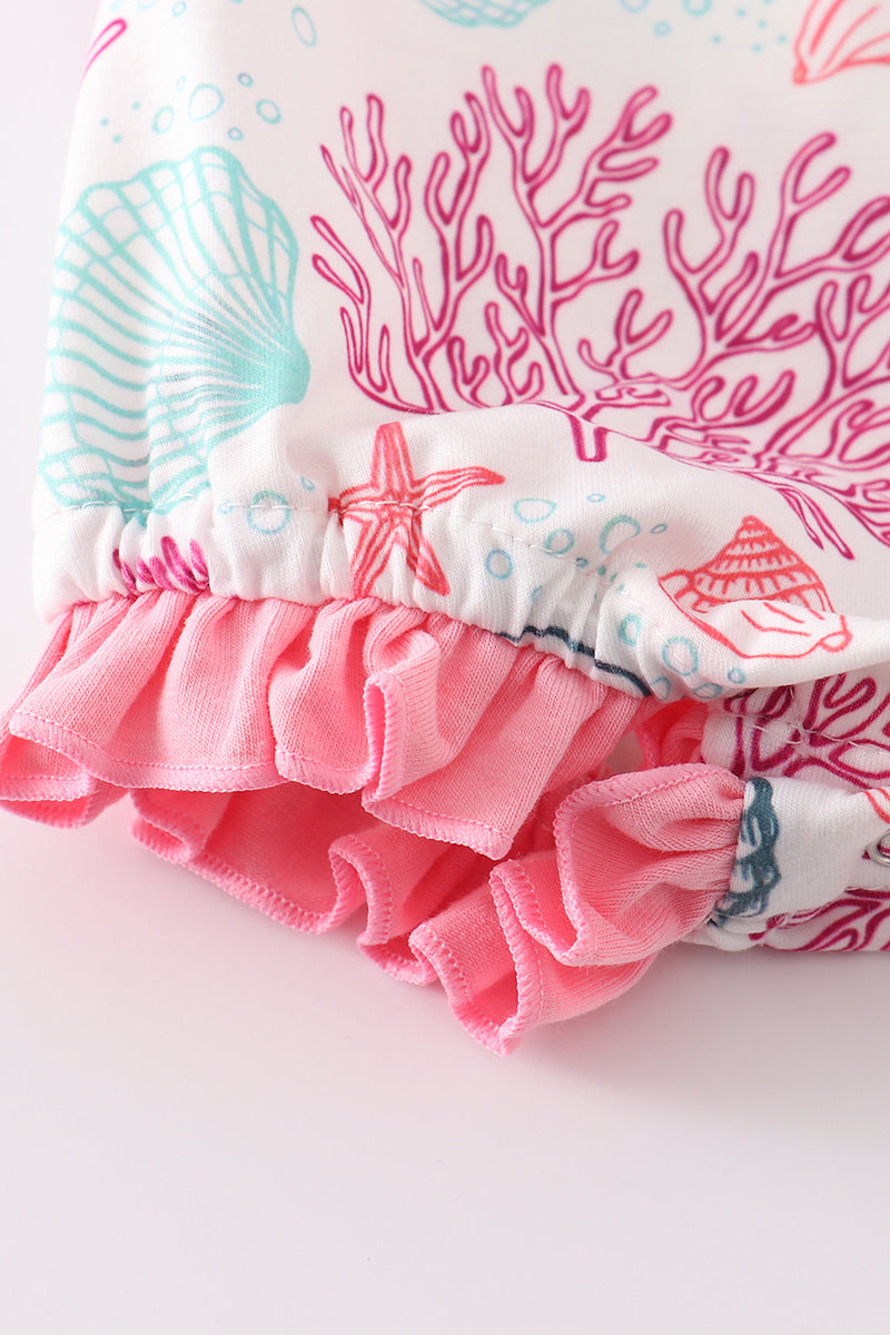 Pink Shell Embroidered Bubble