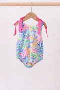 Tropical floral print swimsuit