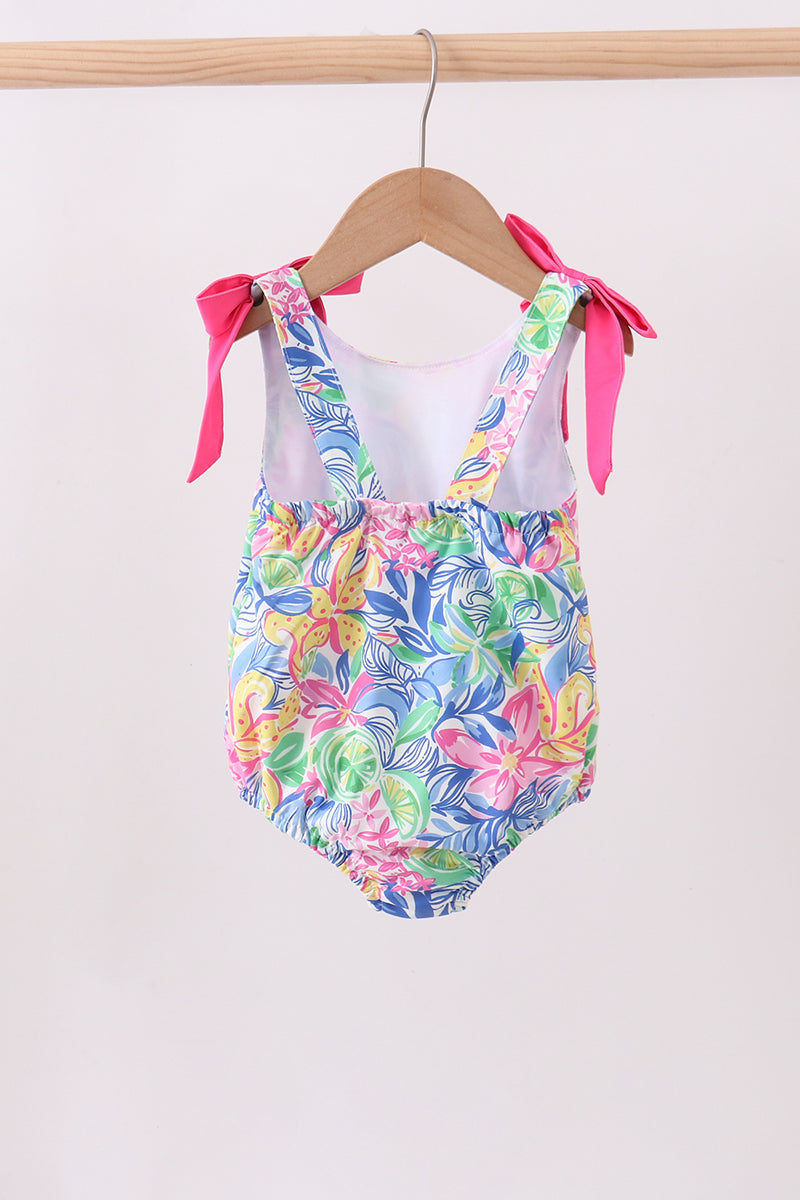 Tropical floral print swimsuit