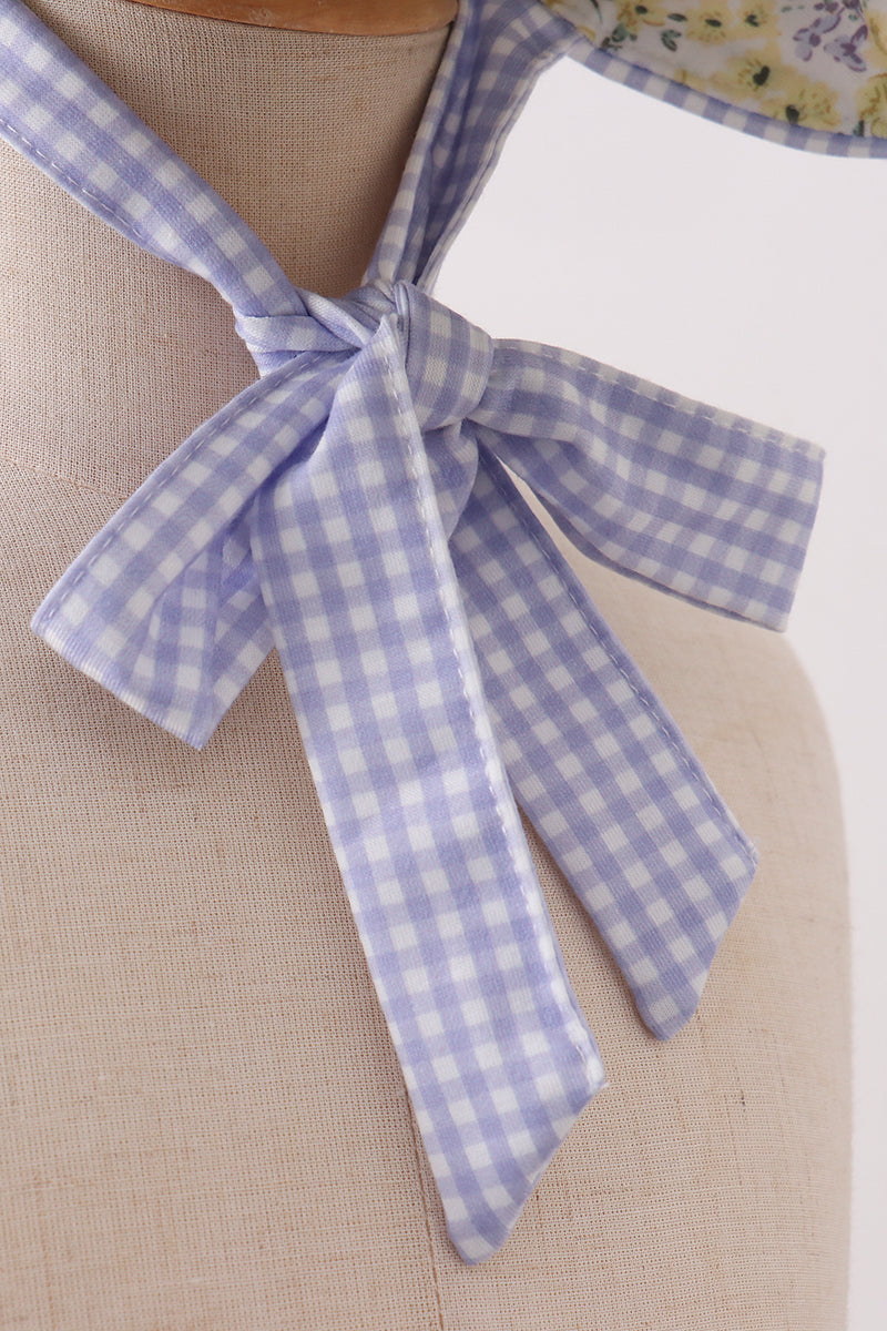 Golden meadow floral  ruffle bow bonnet