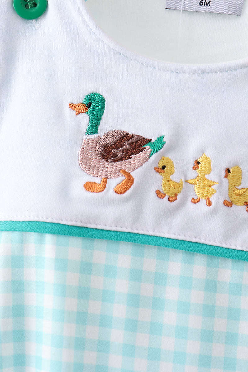 Green Mallard Embroidered Bubble