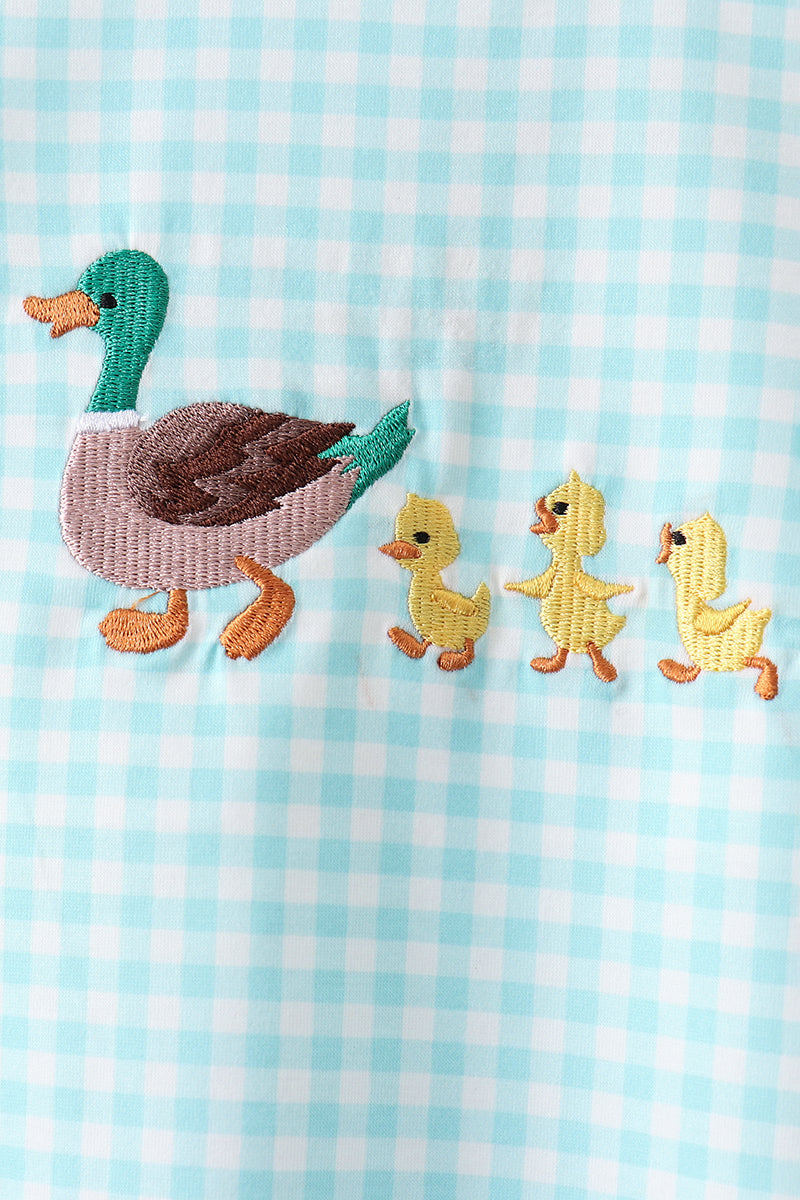 Green Mallard Embroidered Set