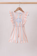 Seashell Stripe Appliqué Jumpsuit
