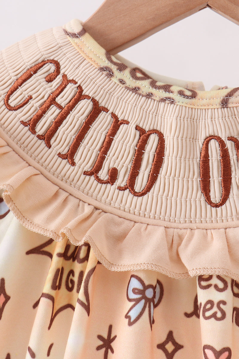Child of God Smocked Ruffle Bubble