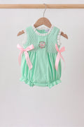 Green Butterfly Smocked Lace Bubble