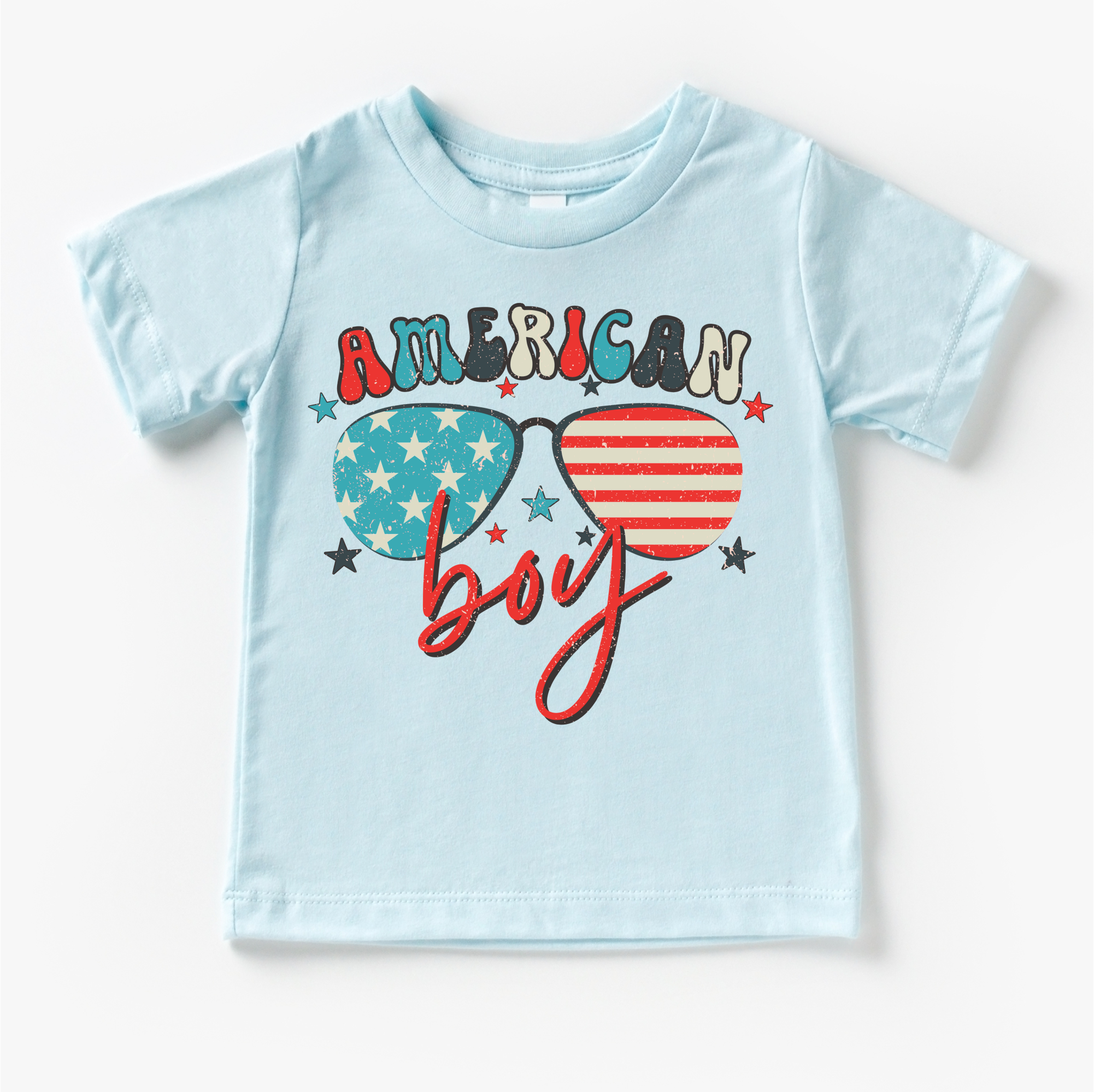 Retro American Boy 4th Of July Shirt - July 4th Kids & Adult Tee