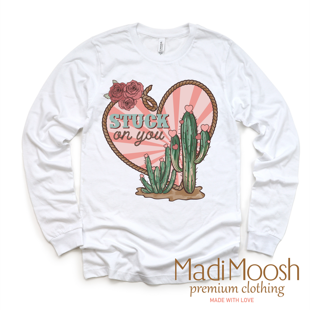 Stuck On You Western Valentine Shirt - Valentine Tee