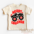 Heart Crusher Monster Truck Valentine Shirt - Valentine Tee