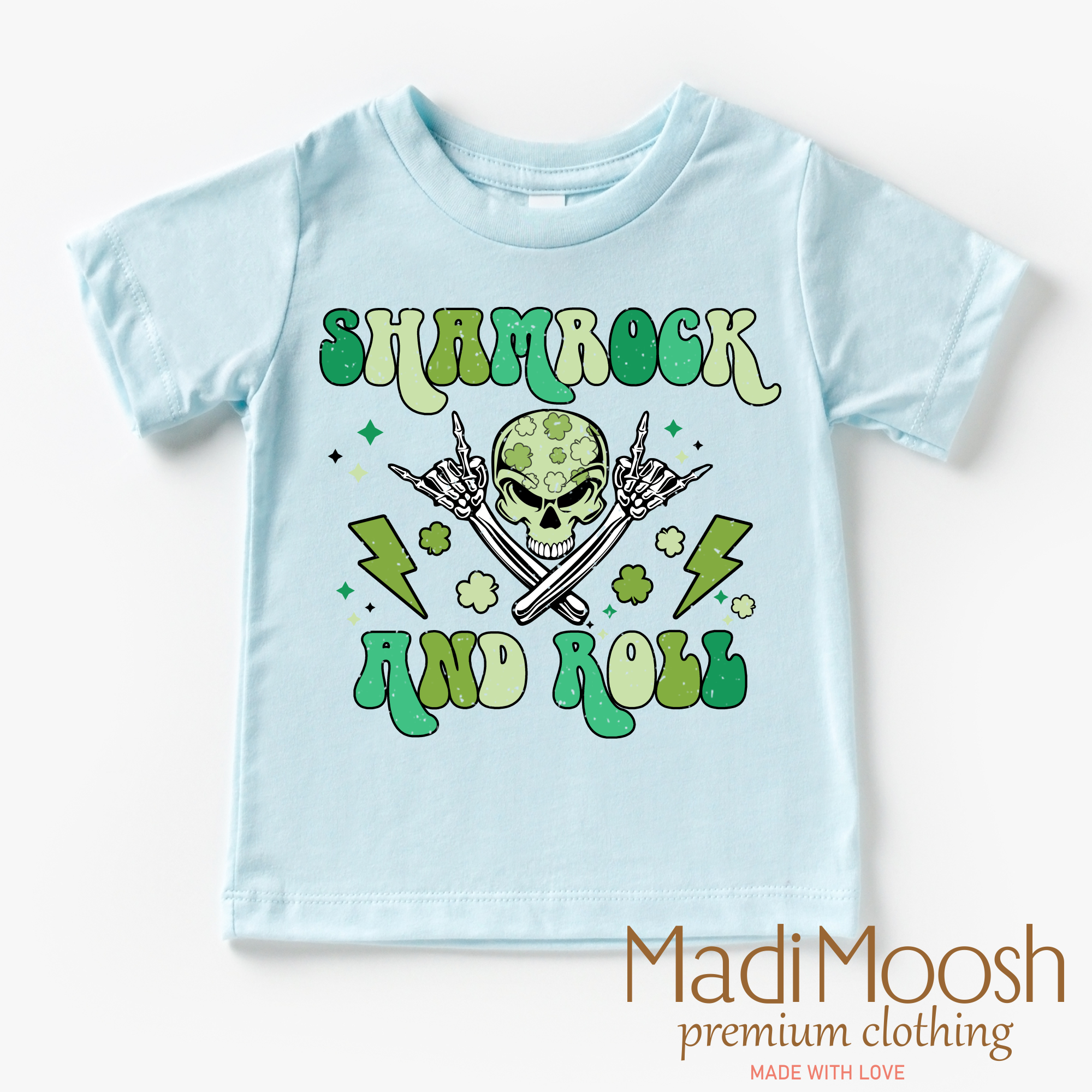 Shamrock And Roll St. Patrick's Day Shirt - Kids St. Patrick's Day Tee