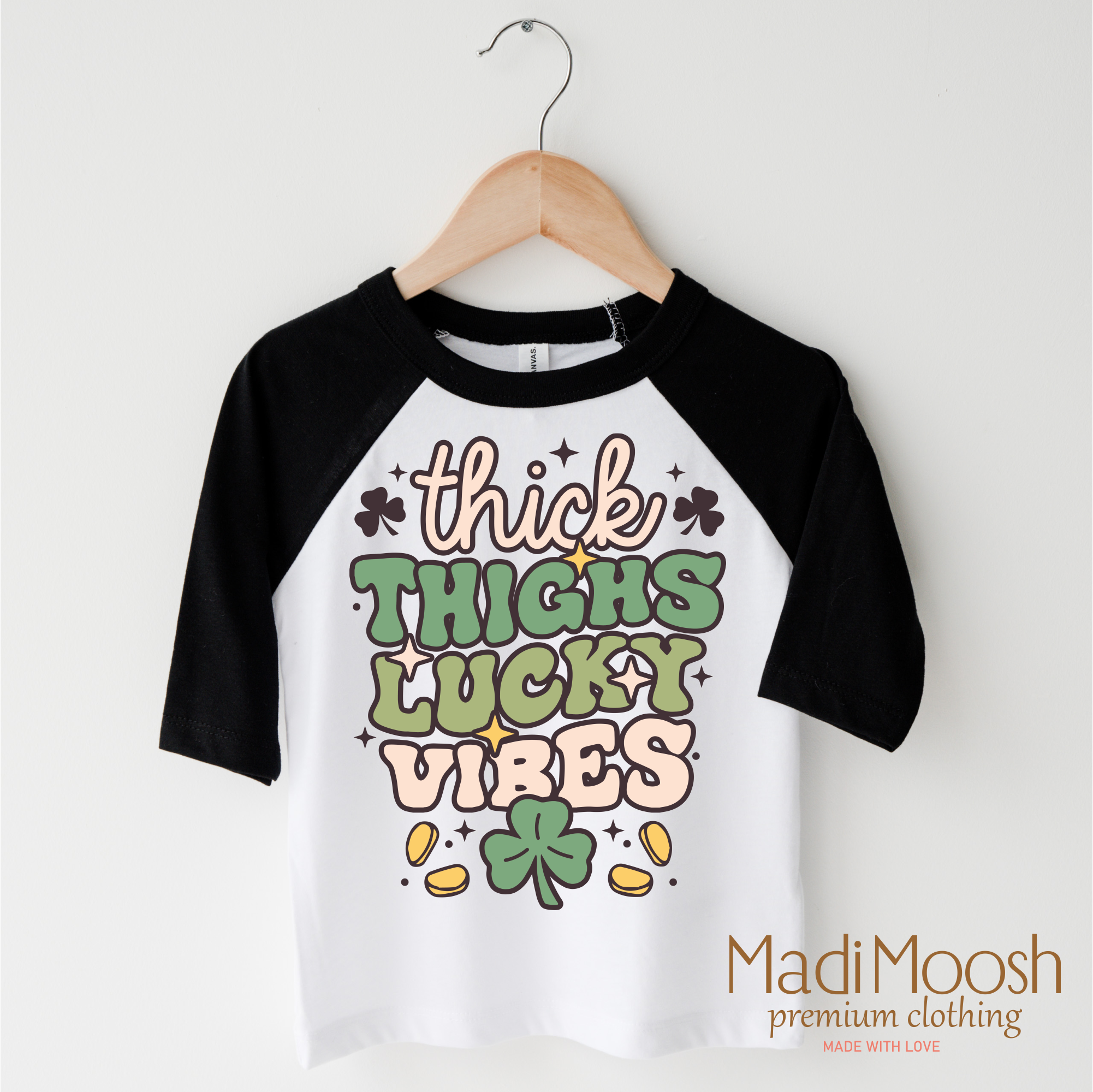 Thick Thighs Lucky Vibes St. Patrick's Day Shirt - St. Patrick's Day Tee