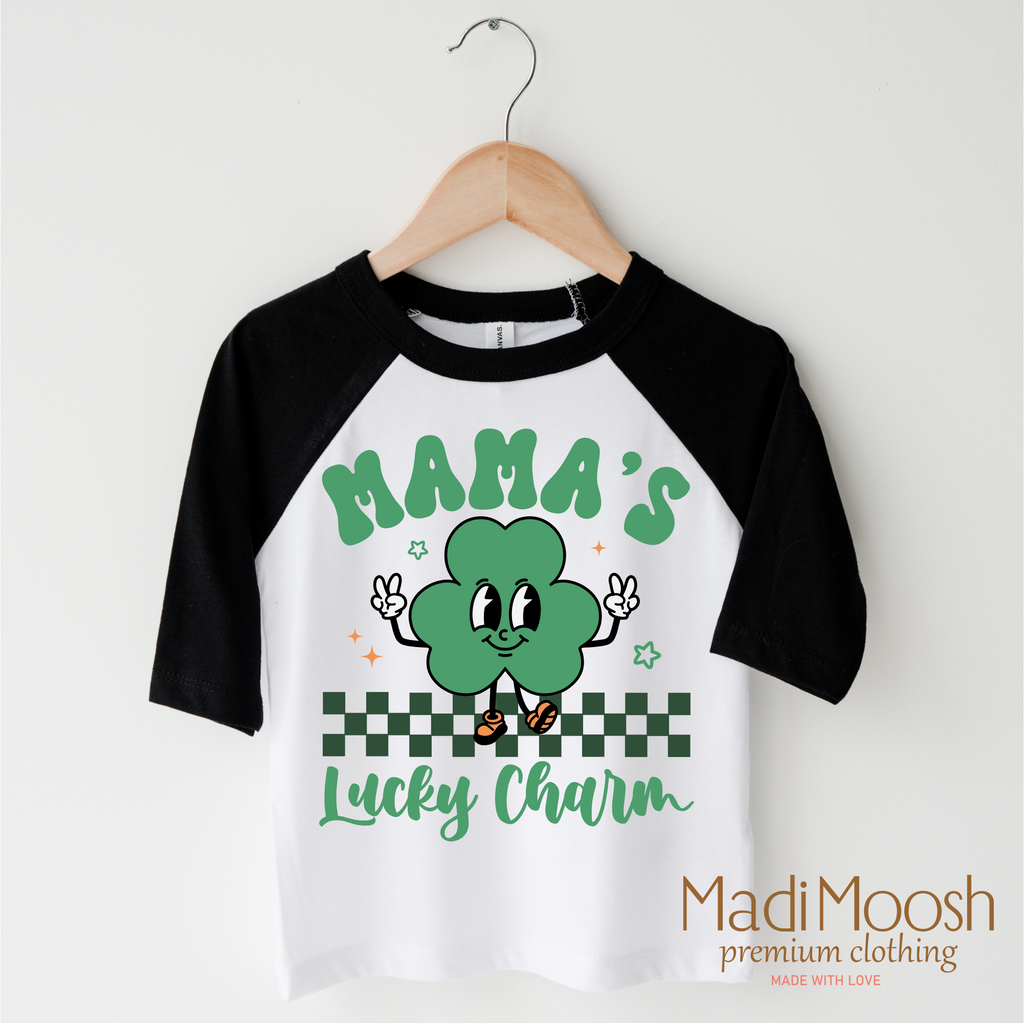 Mama's Lucky Clover St. Patrick's Day  Shirt - Kids St Patrick's Day Tee