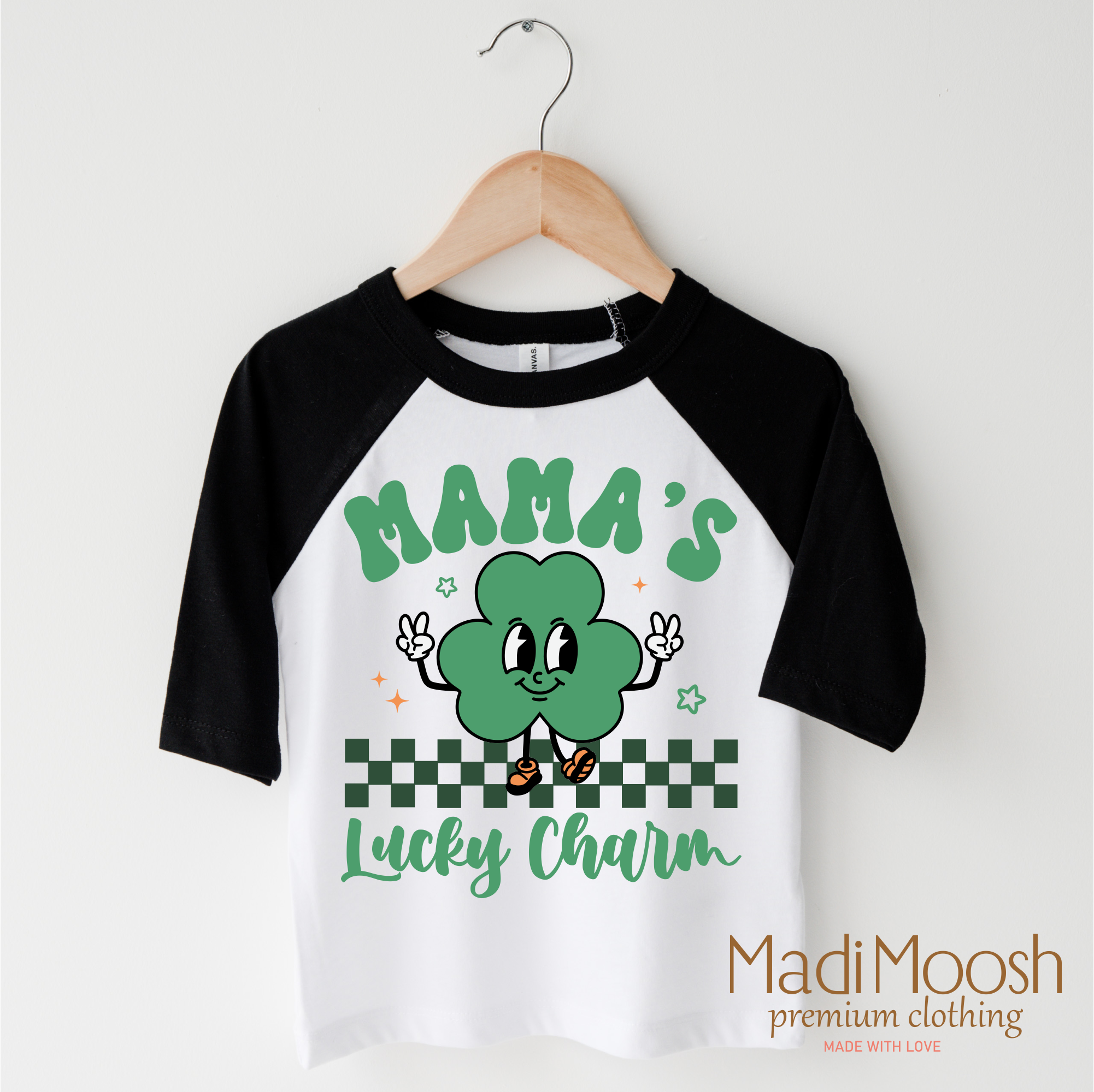 Mama's Lucky Clover St. Patrick's Day  Shirt - Kids St Patrick's Day Tee