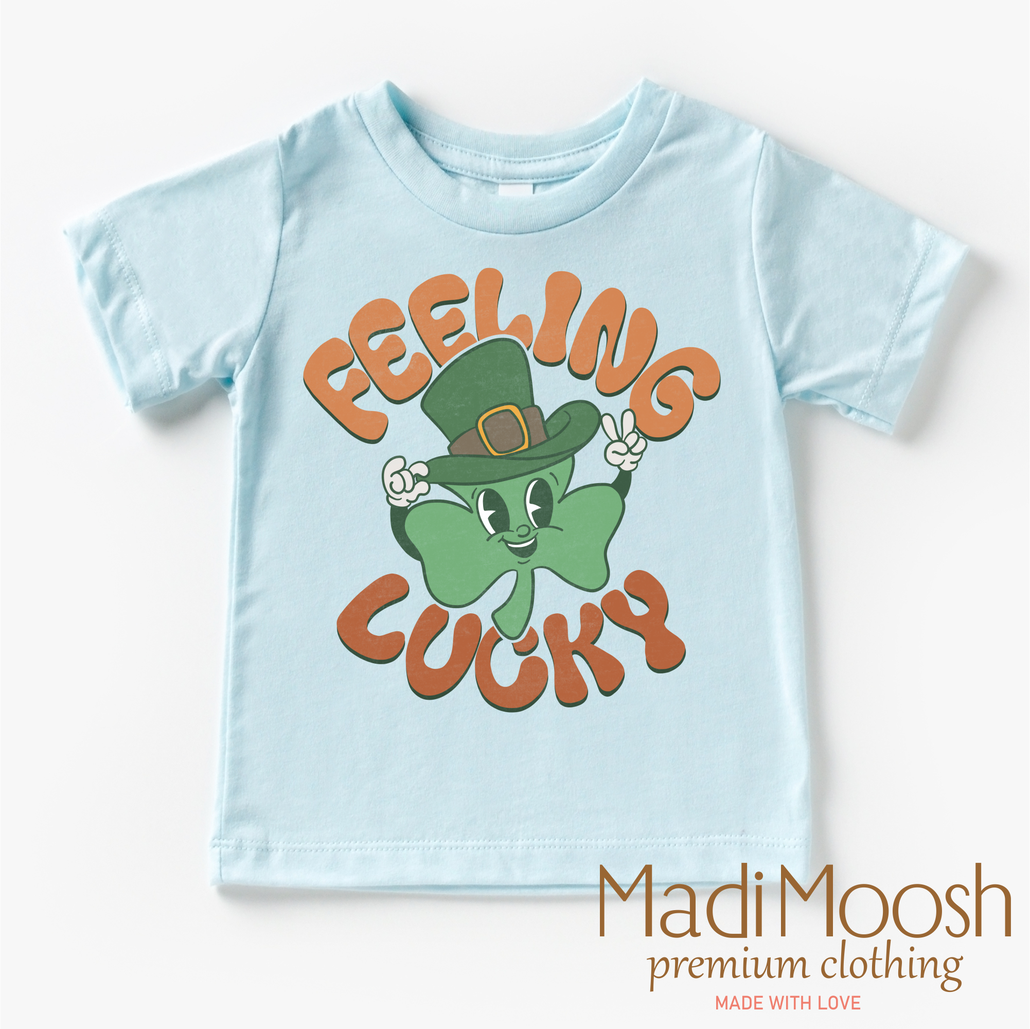 Feeling Lucky Retro St. Patrick's Day  Shirt - Kids St Patrick's Day Tee