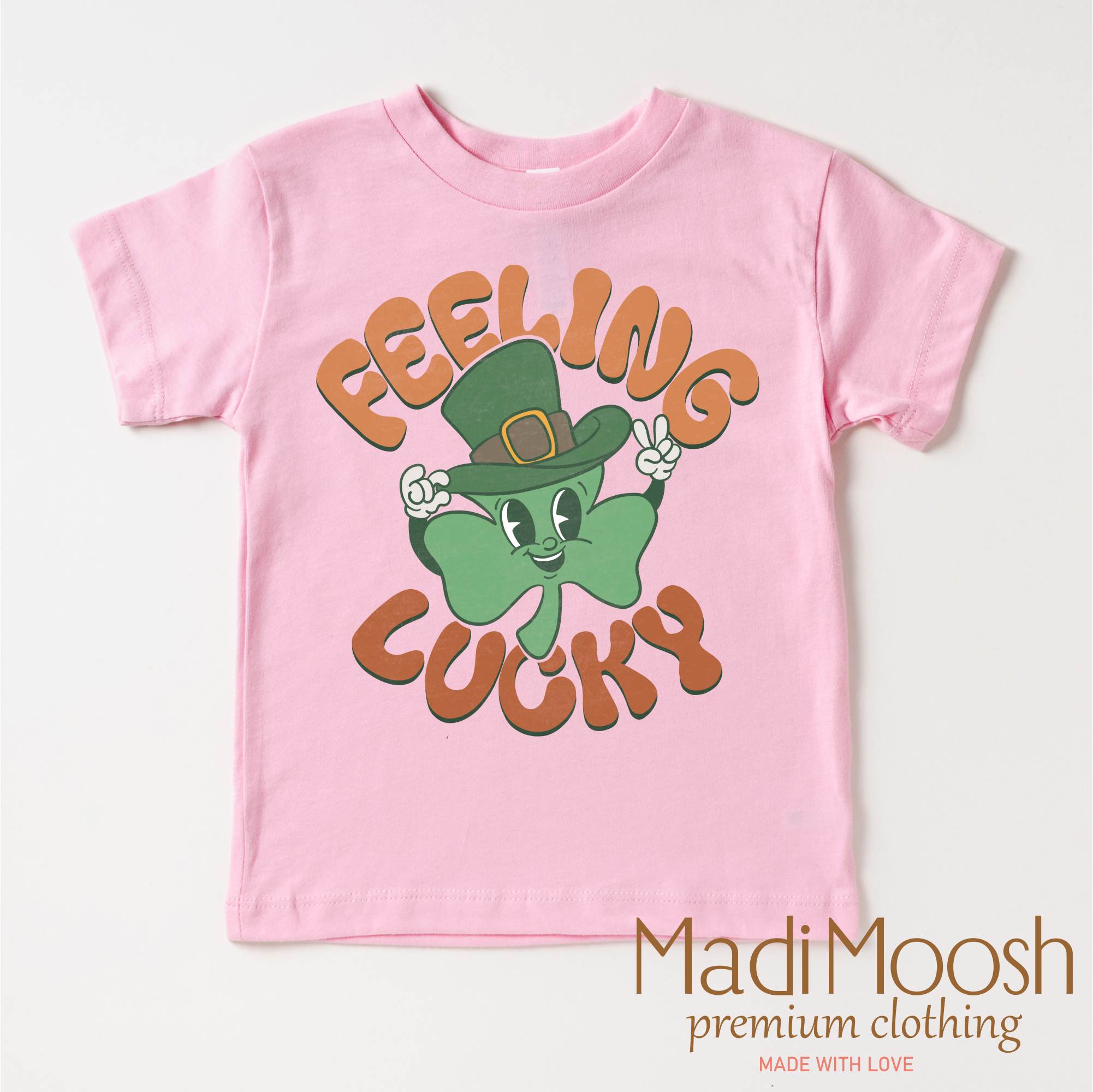 Feeling Lucky Retro St. Patrick's Day  Shirt - Kids St Patrick's Day Tee