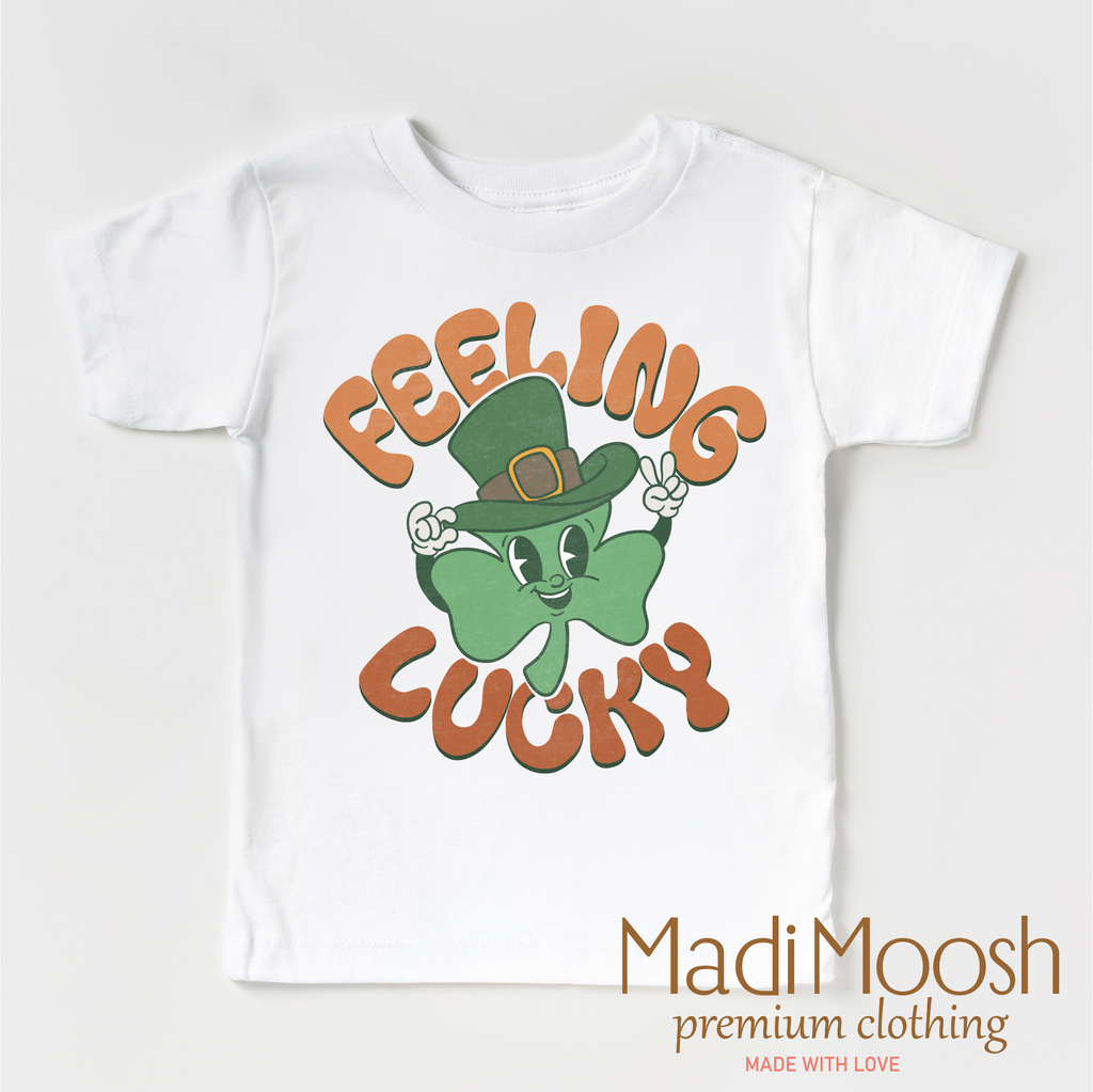 Feeling Lucky Retro St. Patrick's Day  Shirt - Kids St Patrick's Day Tee
