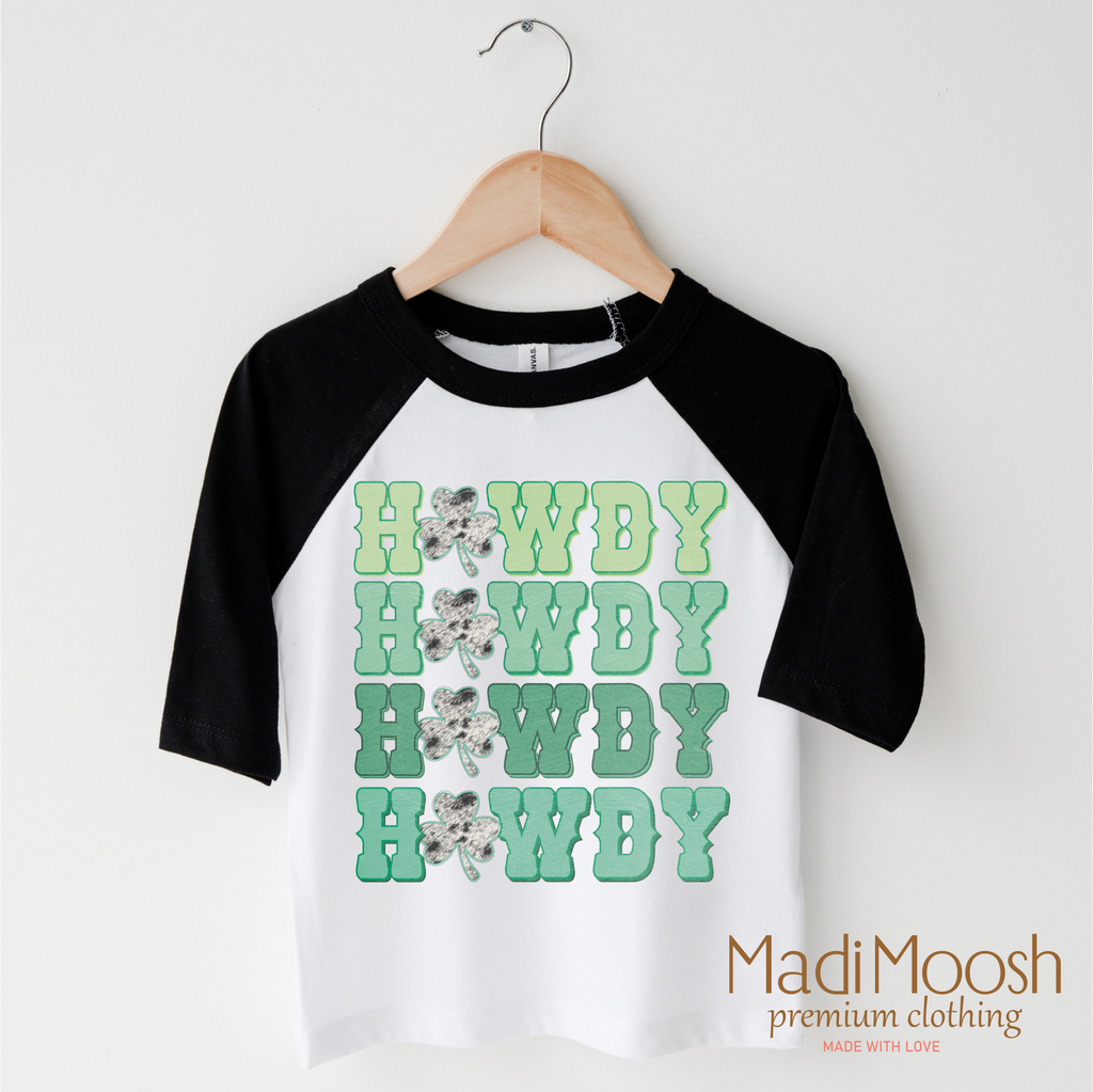 Howdy Western St. Patrick's Day  Shirt - Kids St Patrick's Day Tee