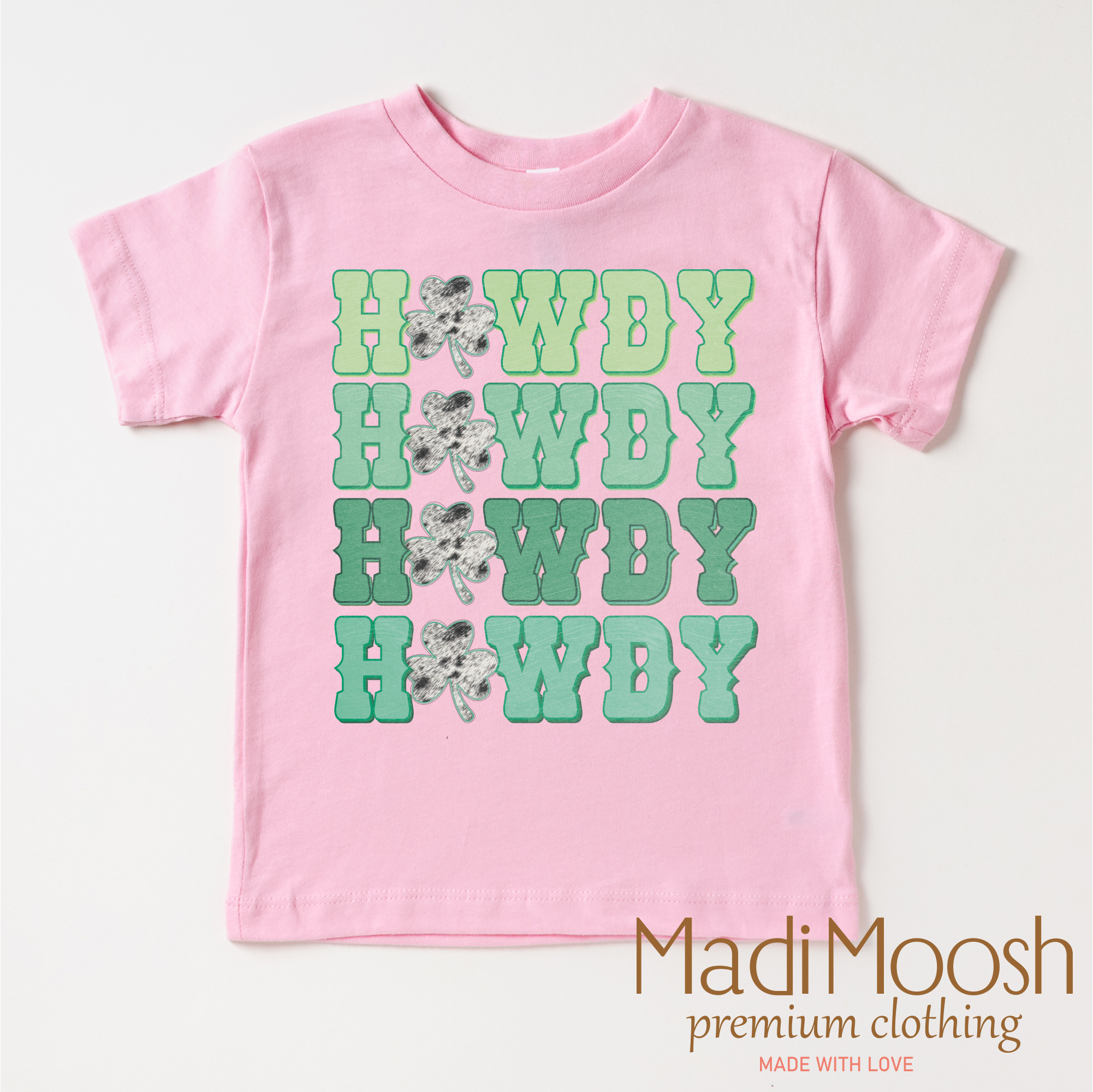 Howdy Western St. Patrick's Day  Shirt - Kids St Patrick's Day Tee