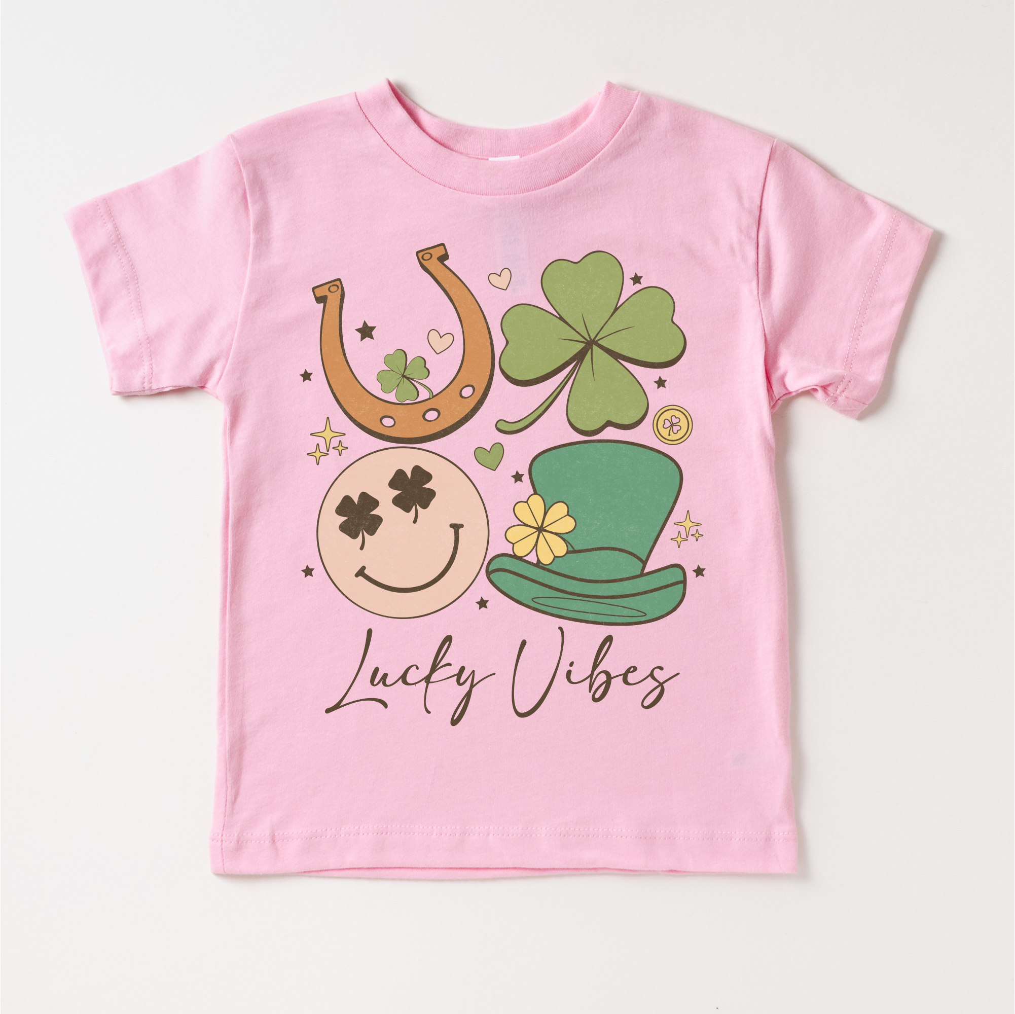 Lucky Vibes St. Patrick's Day Shirt - Lucky Clover Kids & Adult Tee