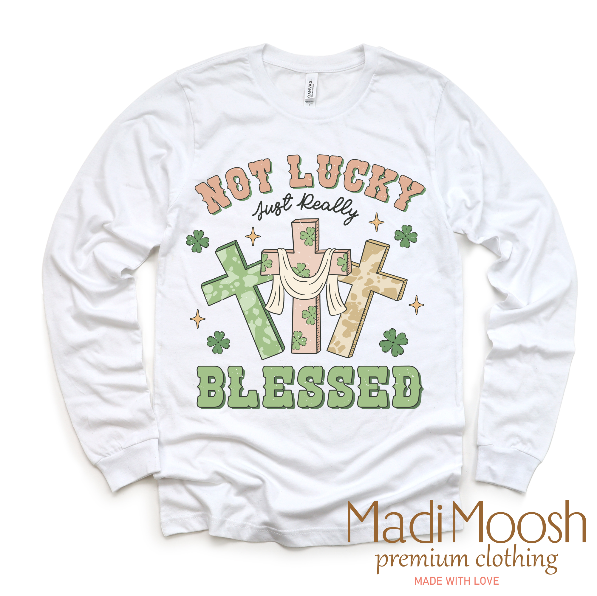 Not Lucky Just Blessed St. Patrick's Day  Shirt - Kids St Patrick's Day Tee