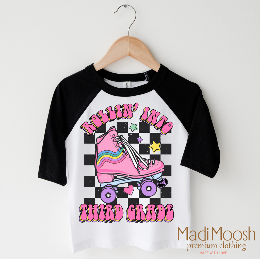 Rollin Into Third Grade Back To School Shirt - School Shirt