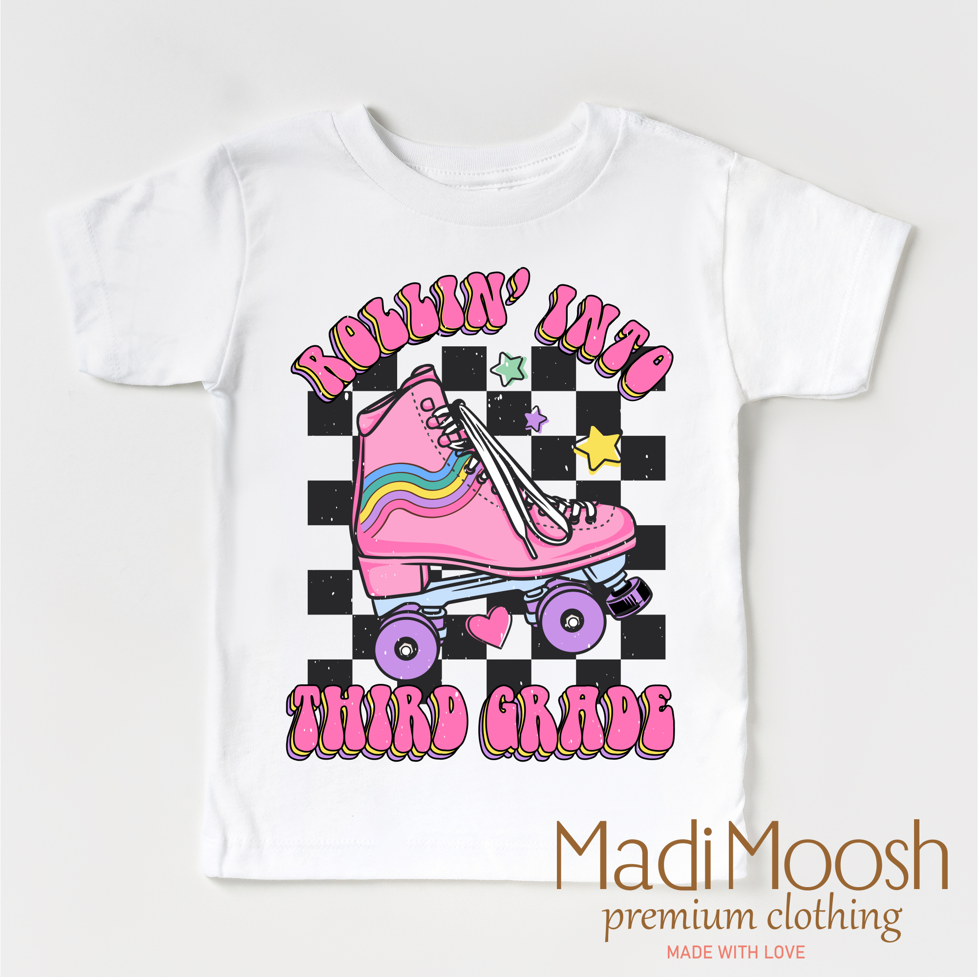 Rollin Into Third Grade Back To School Shirt - School Shirt