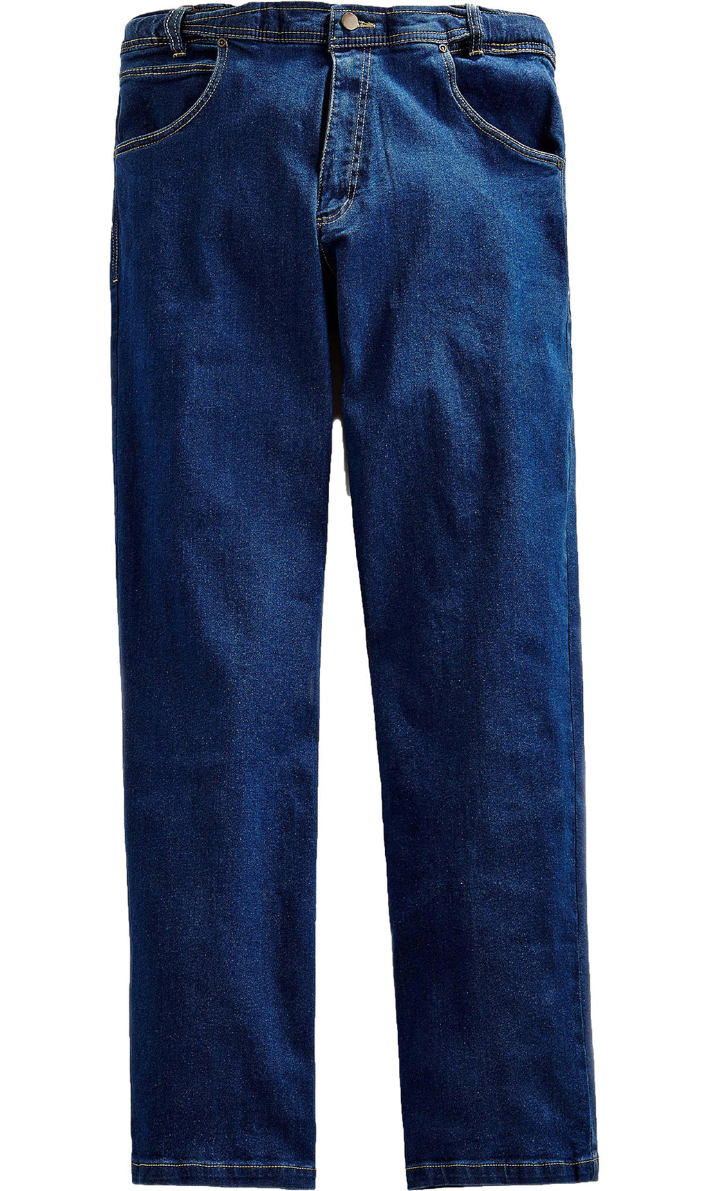 Men's Flex Waist Hidden Stretch Denim Jeans — Pull-On Easy Fit
