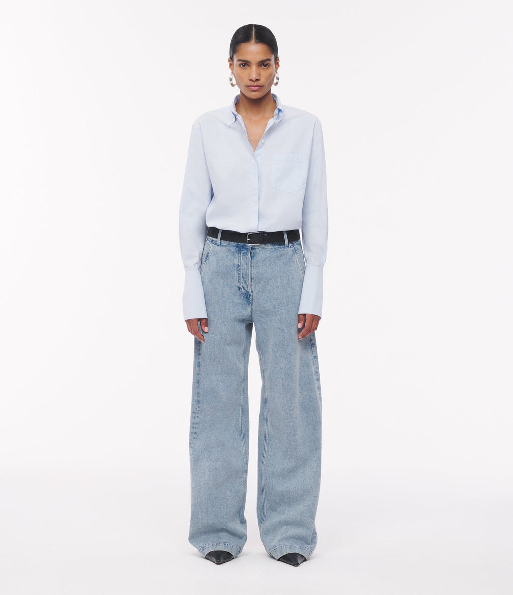 Mens Poplin Shirt | French Blue