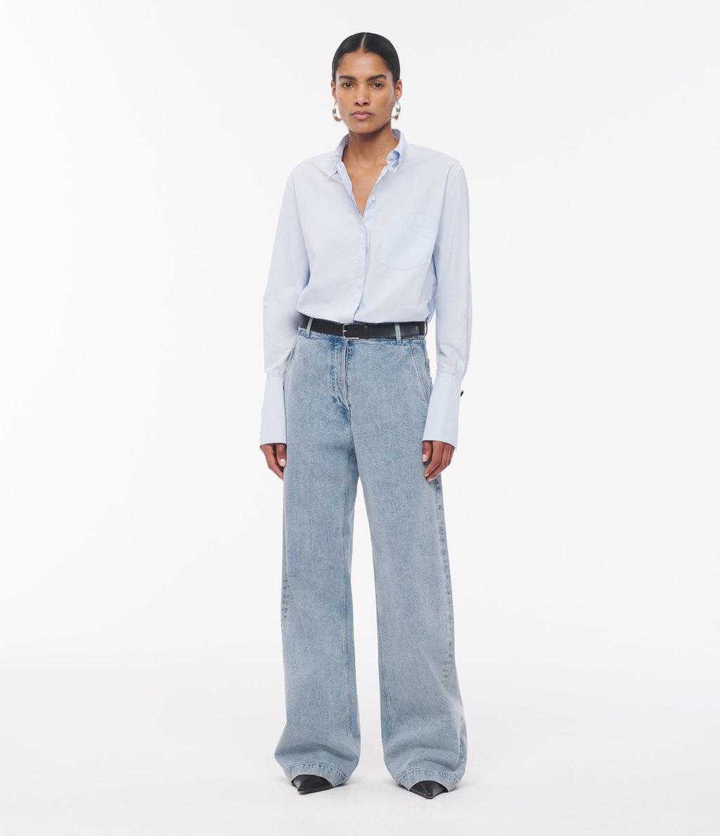 Mens Poplin Shirt | French Blue