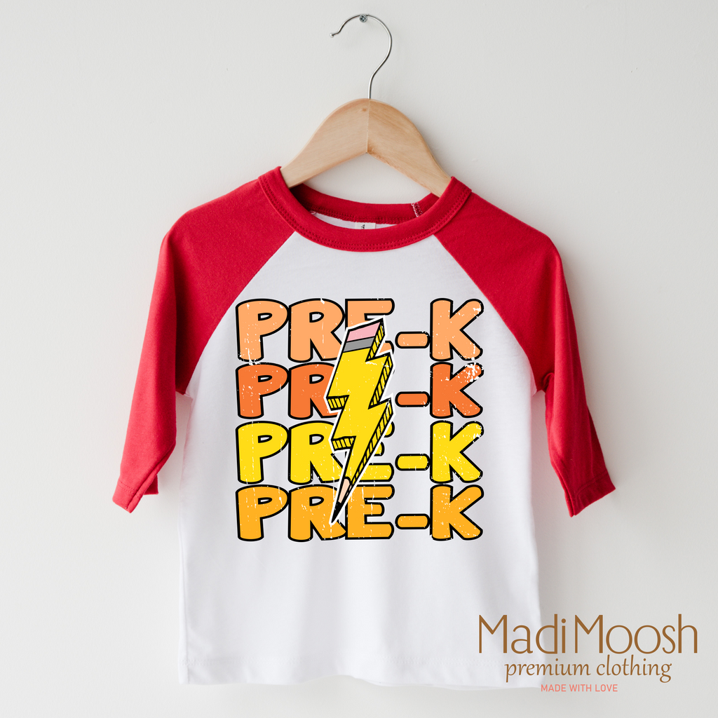 Pre-K Lightning Bolt Shirt - School Shirt