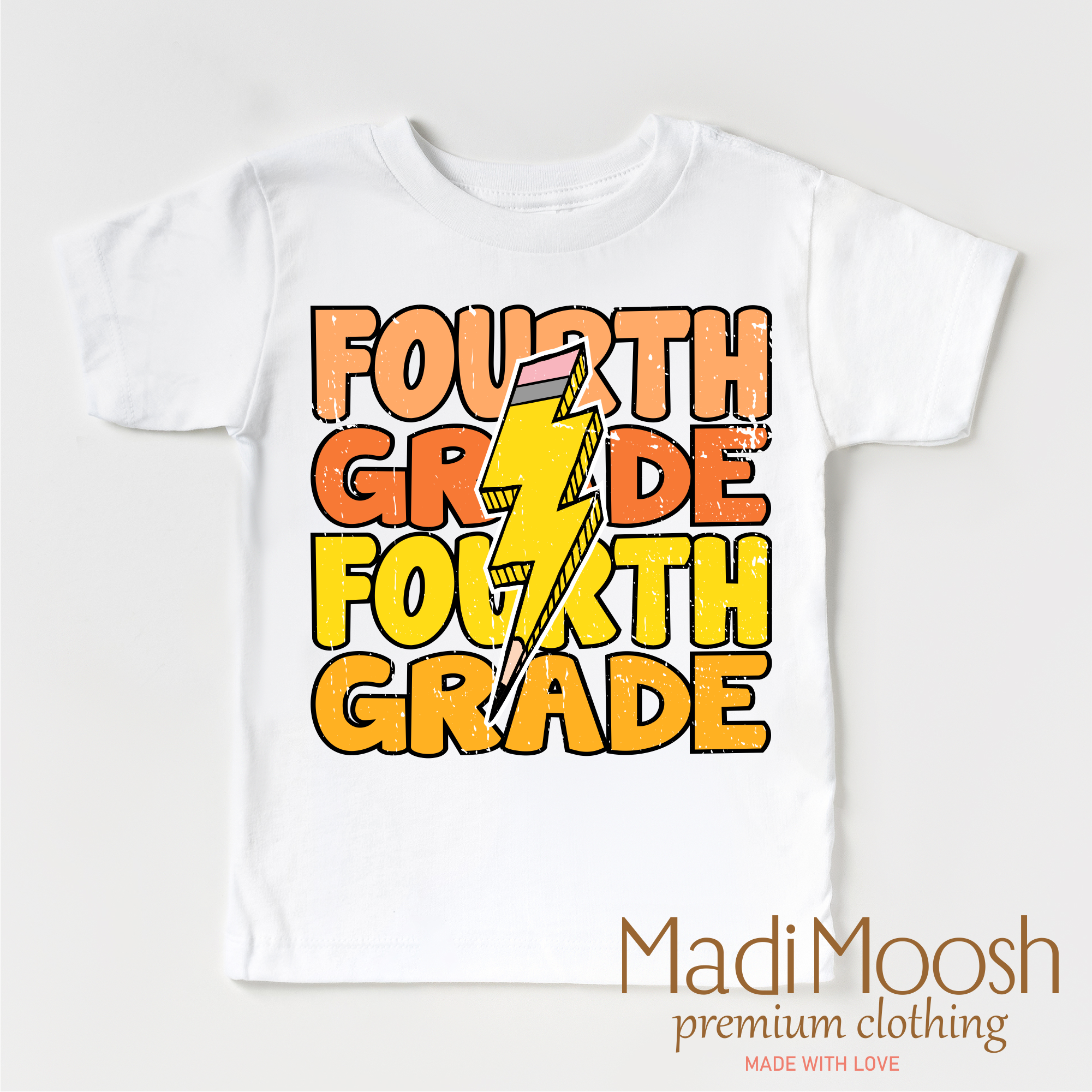Fourth Grade Lightning Bolt Shirt - School Shirt
