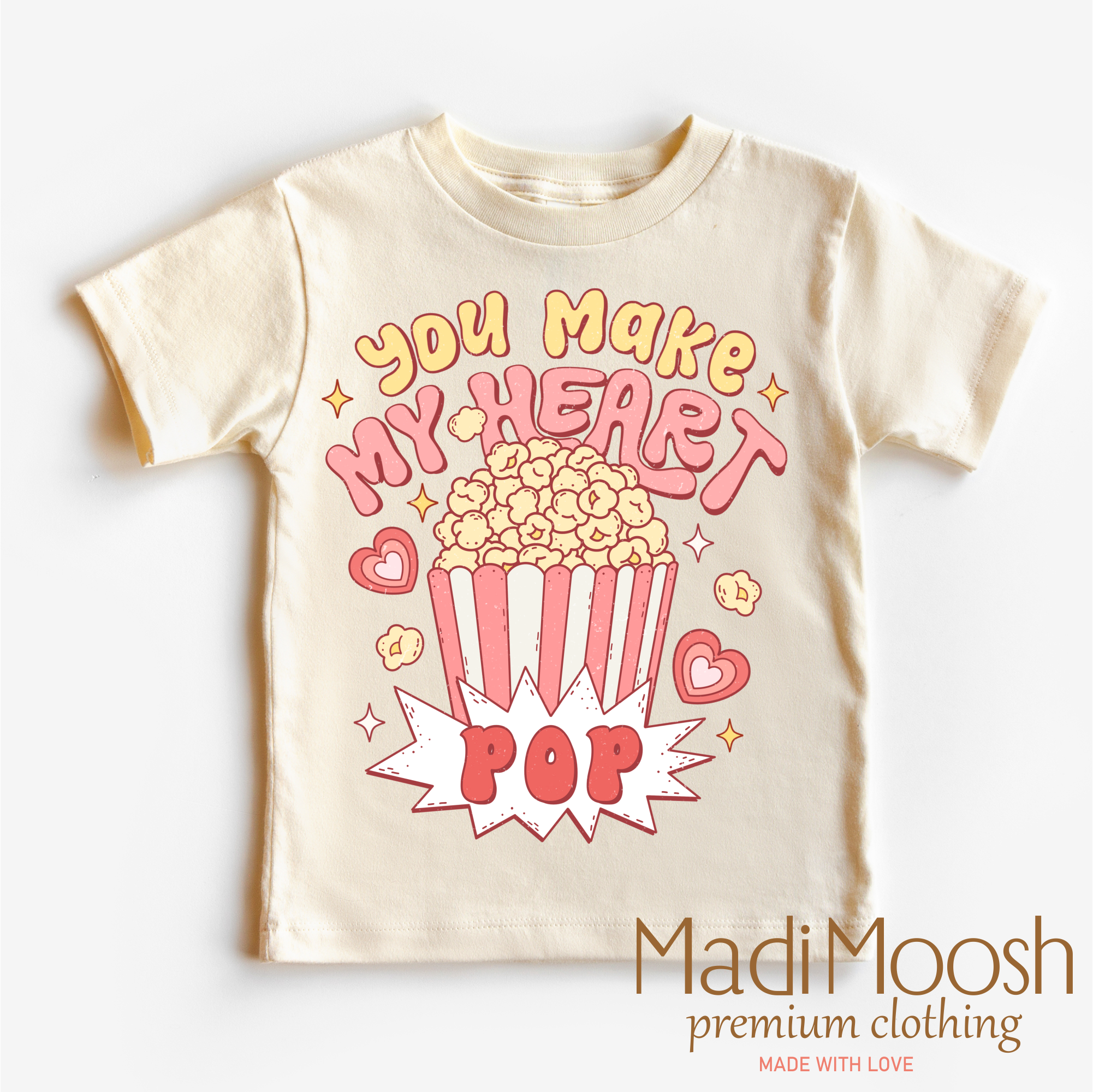 You Make My Heart Pop Valentine's Day Shirt - Pop Corn Valentine Tee