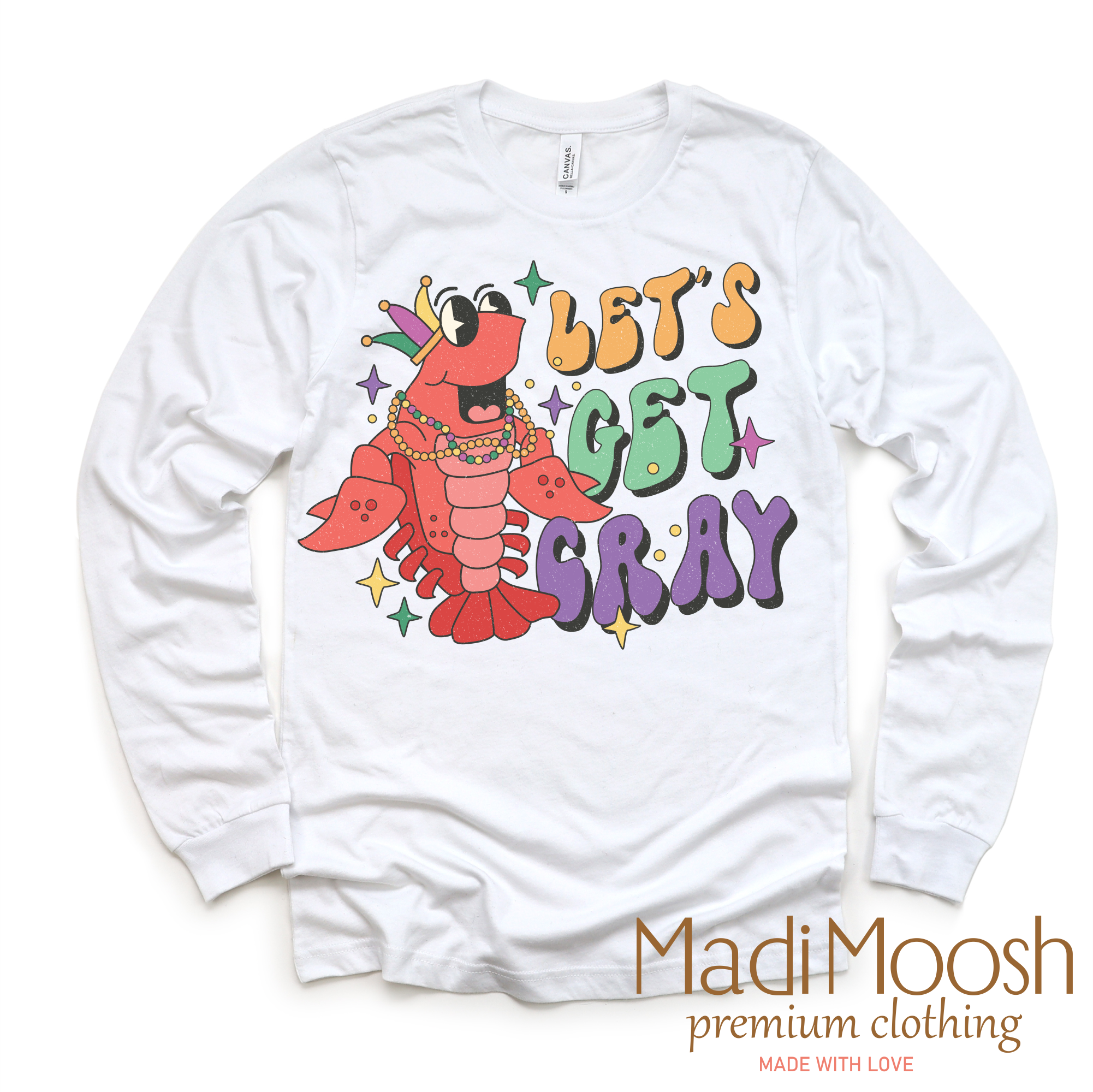 Let's Get Cray Mardi Gras Shirt - Mardi Gras Crawfish Tee