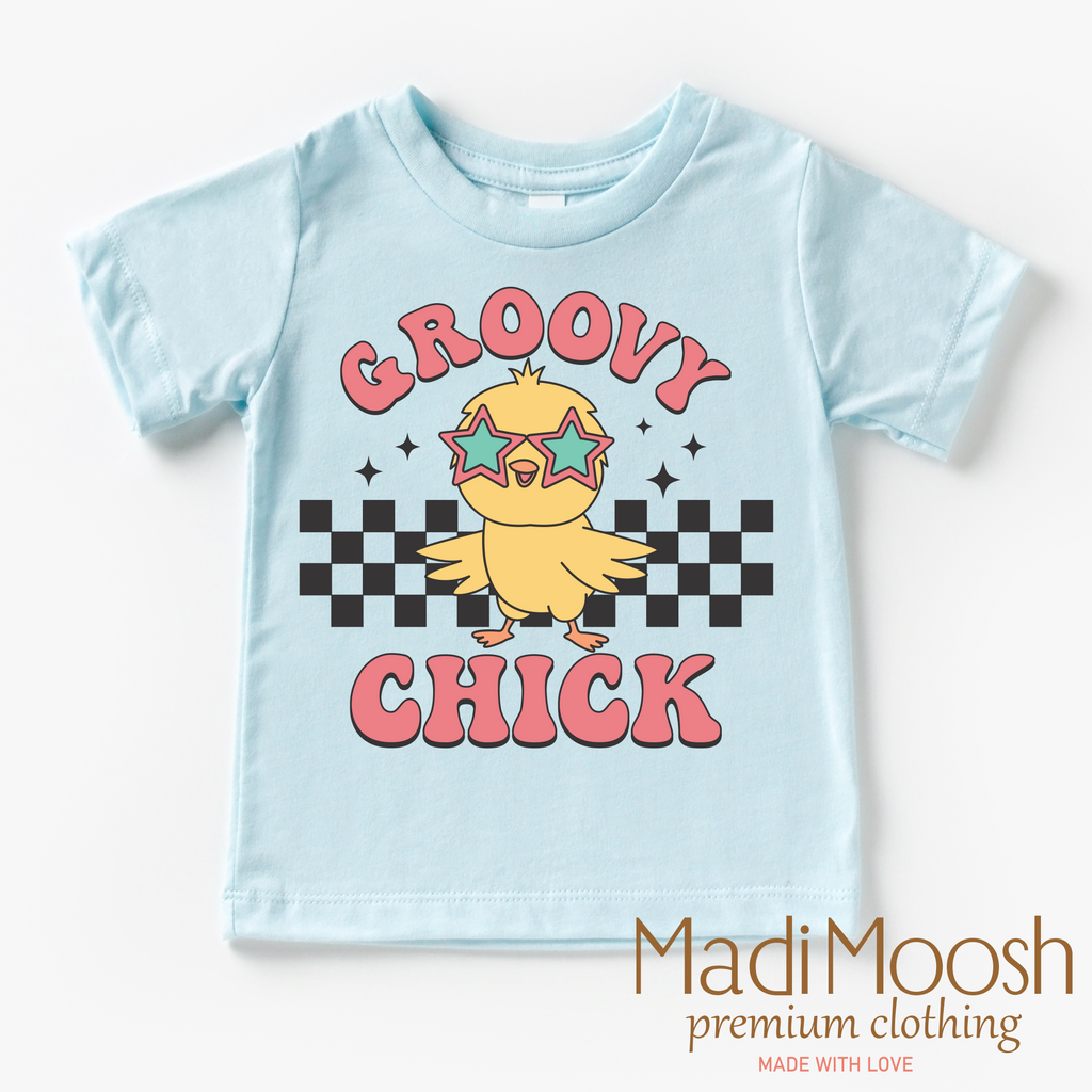 Groovy Chick Easter Shirt - Retro Easter Chicken Tee