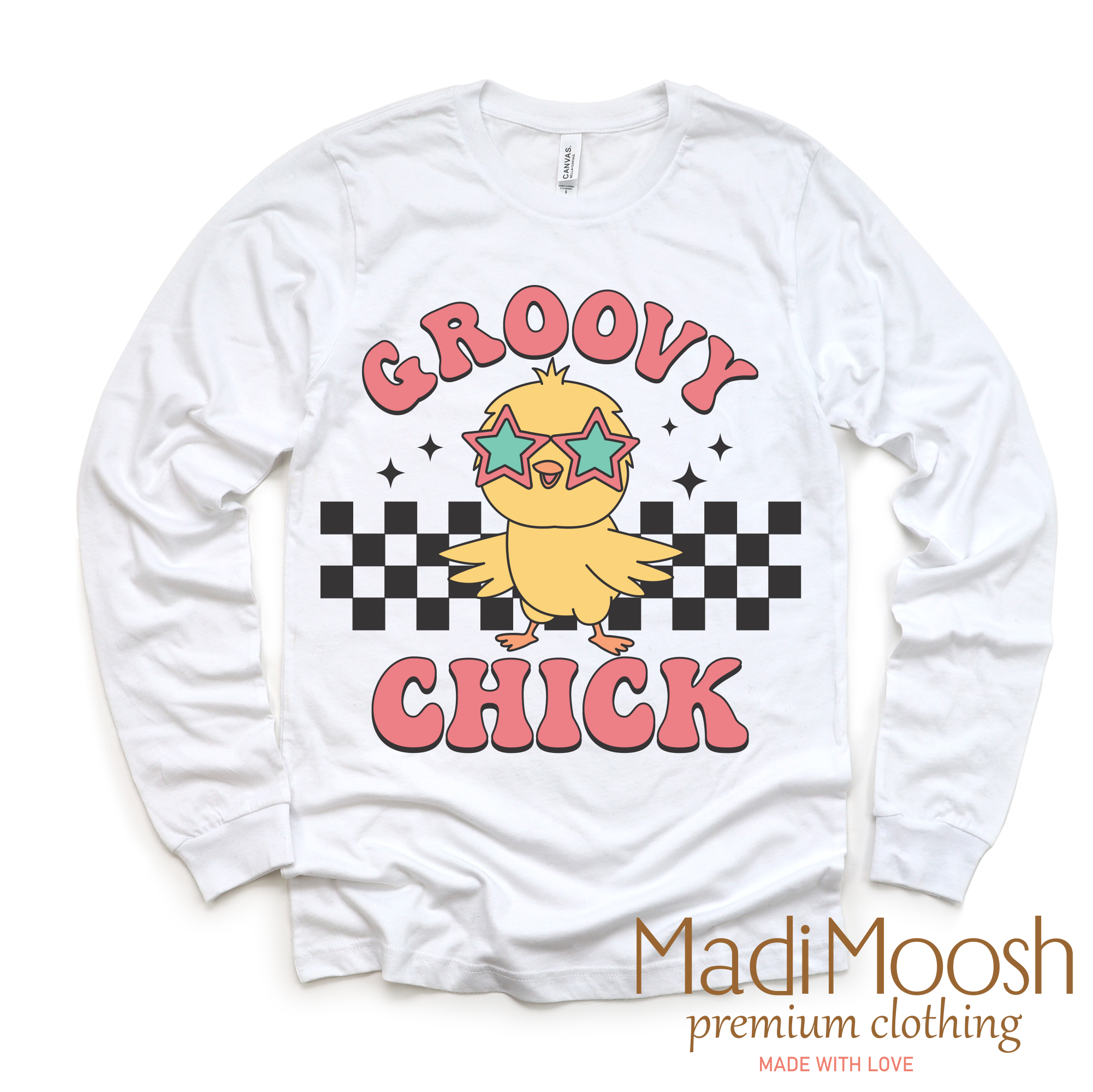 Groovy Chick Easter Shirt - Retro Easter Chicken Tee