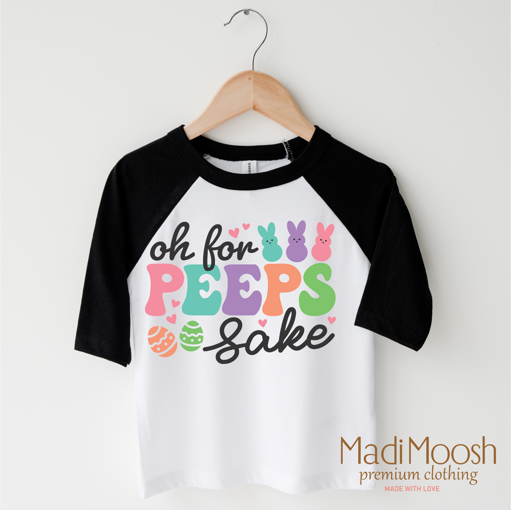 Oh For Peeps Sake Easter Bunny Shirt - Kids Easter Tee