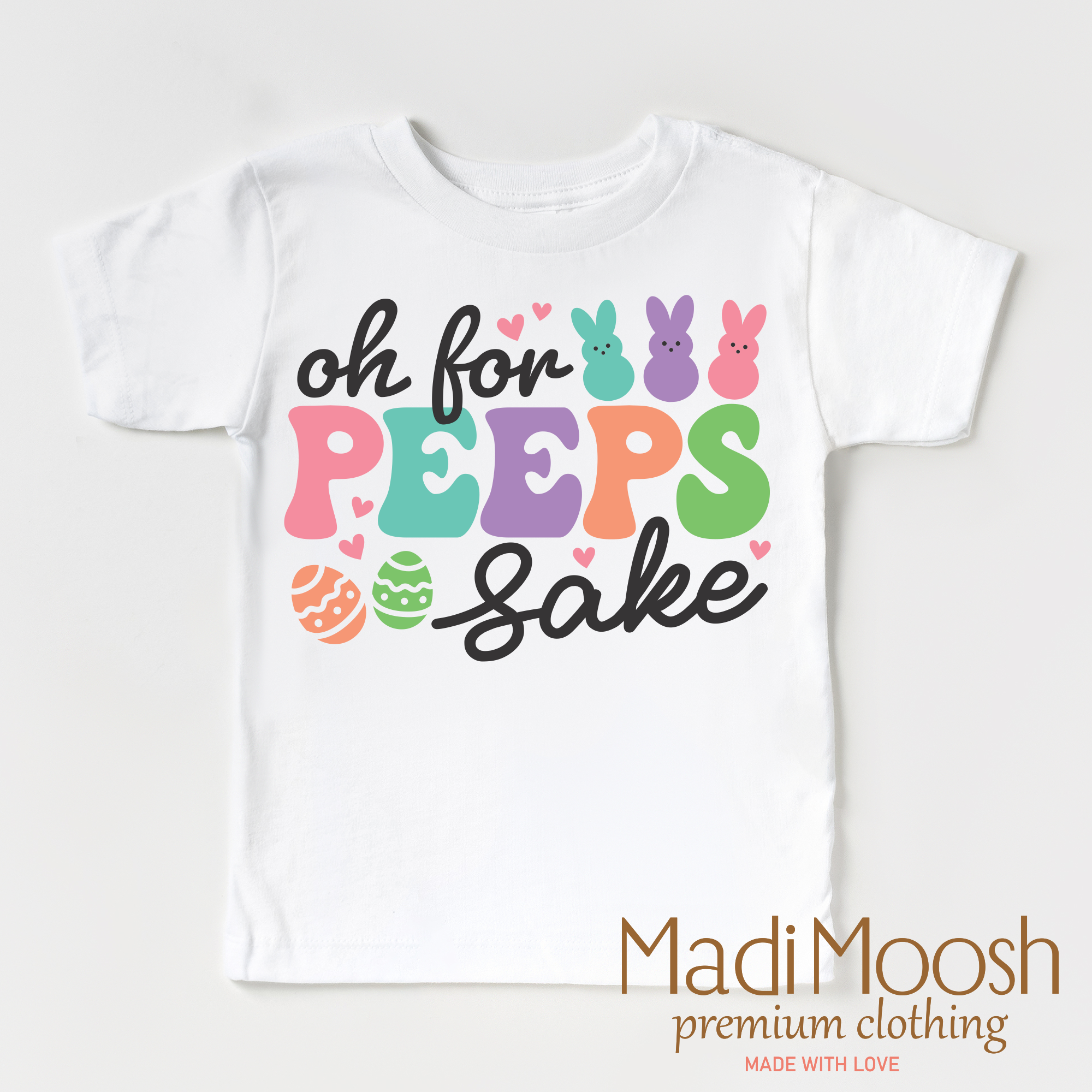 Oh For Peeps Sake Easter Bunny Shirt - Kids Easter Tee