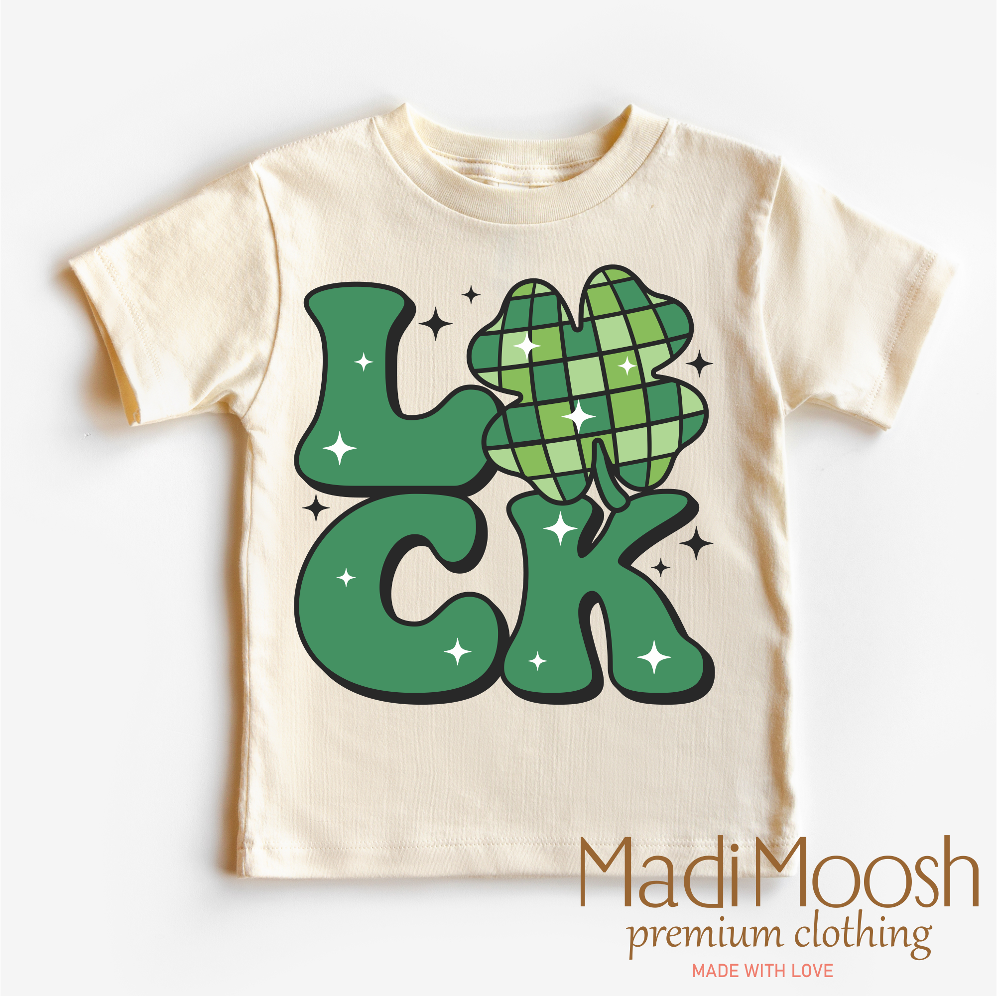Luck Shamrock Retro St. Patrick's Day  Shirt - Kids St Patrick's Day Tee