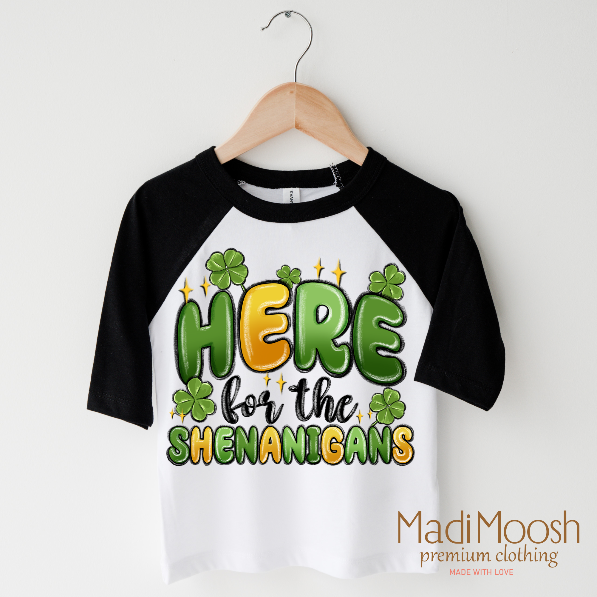 Here For The Shenanigan's St. Patrick's Day Shirt - Kids St. Patrick's Day Tee