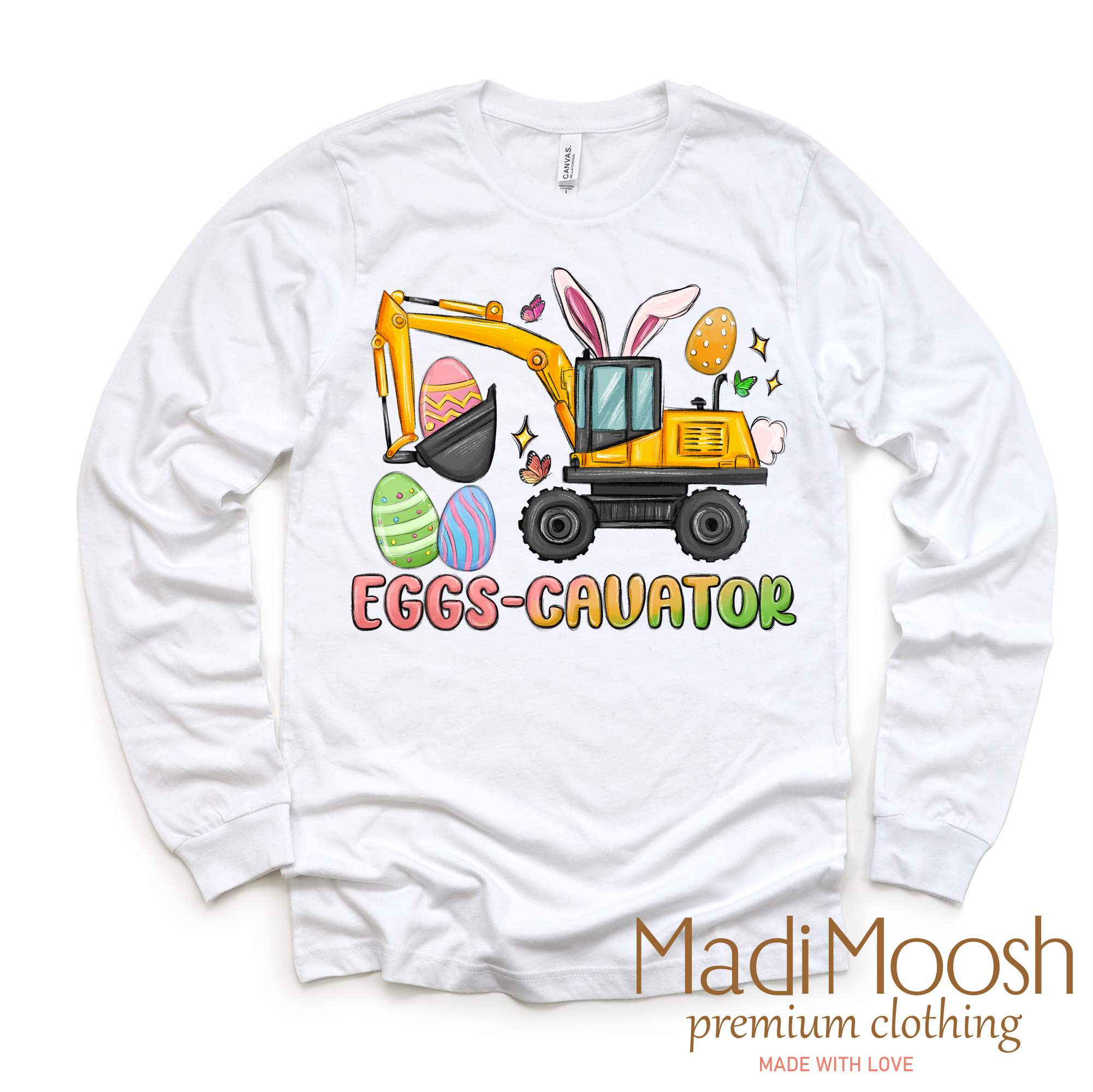 Excavator Easter Shirt - Eggs Cavator Easter Tee