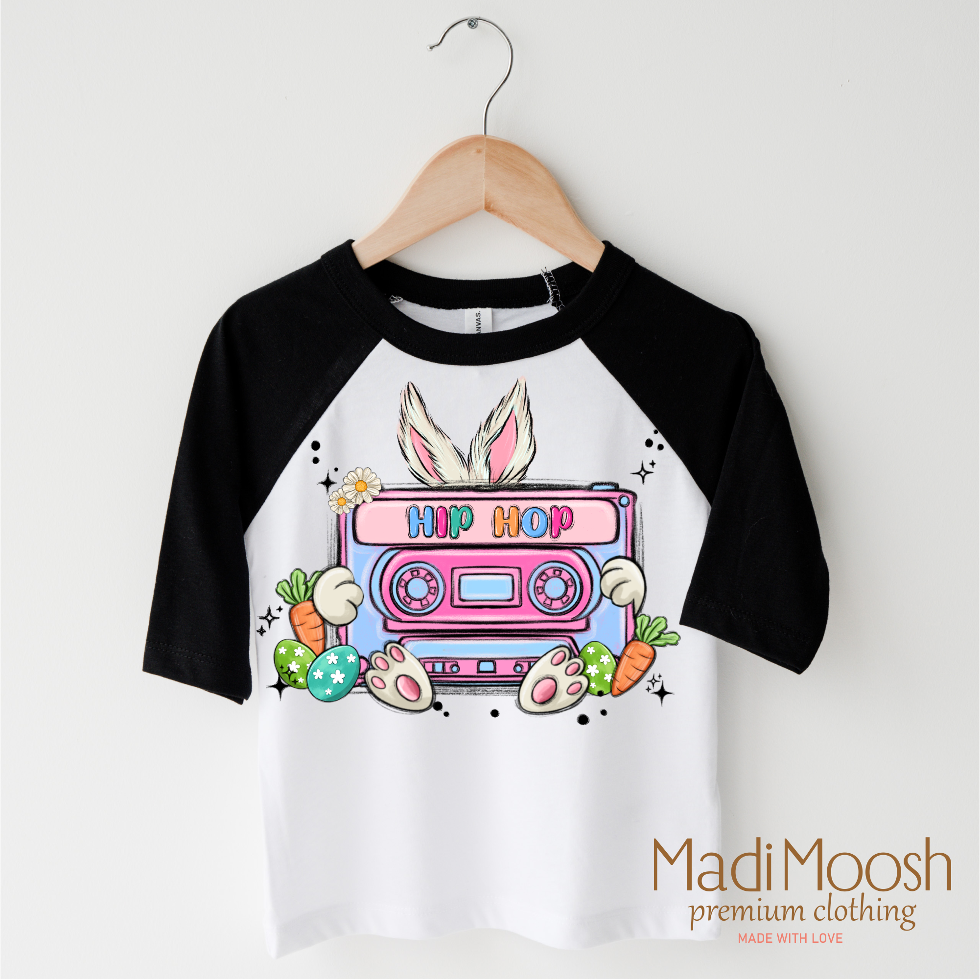 Hip Hop Easter Bunny Shirt - Kids Retro Easter Tee