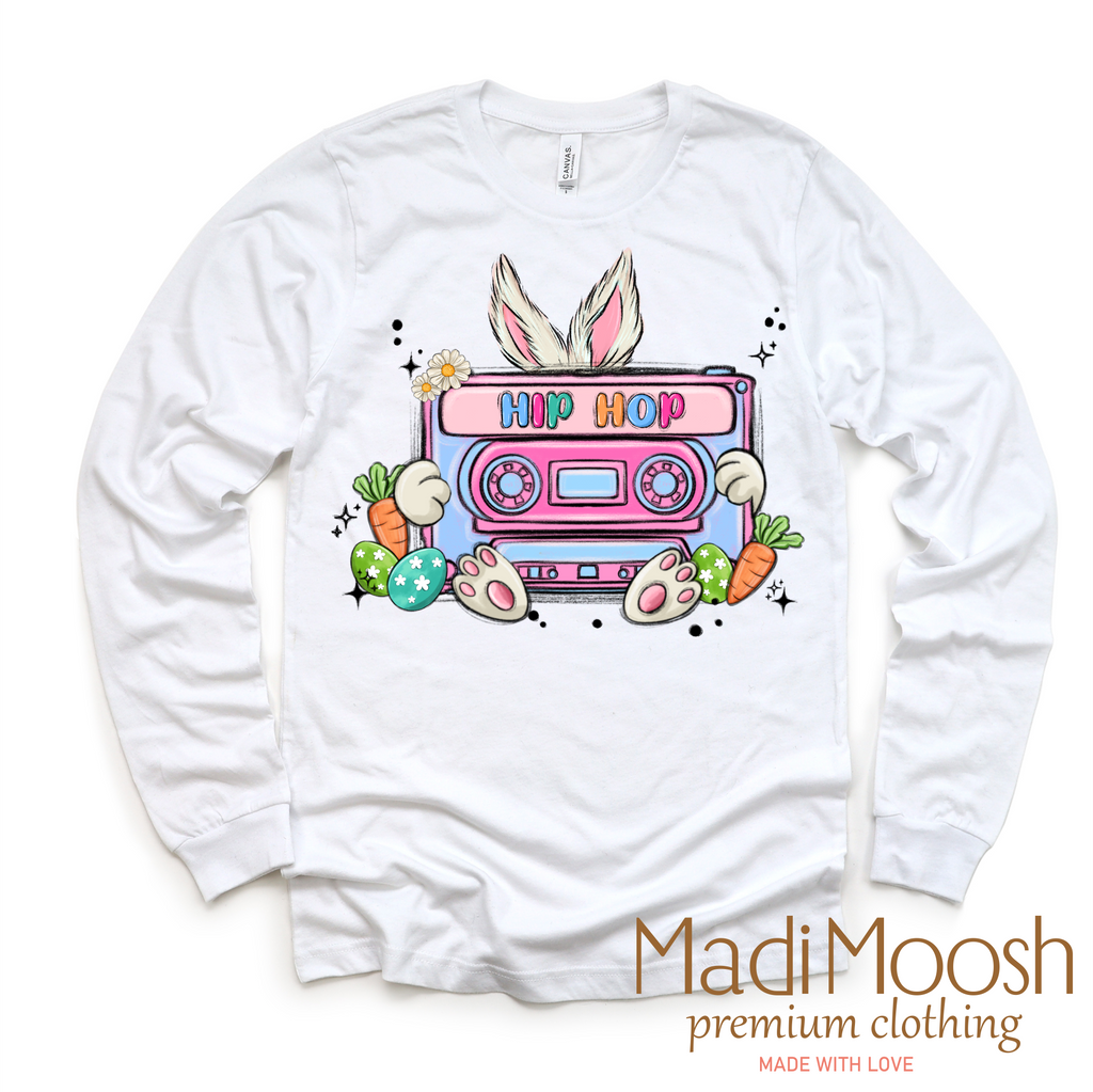 Hip Hop Easter Bunny Shirt - Kids Retro Easter Tee